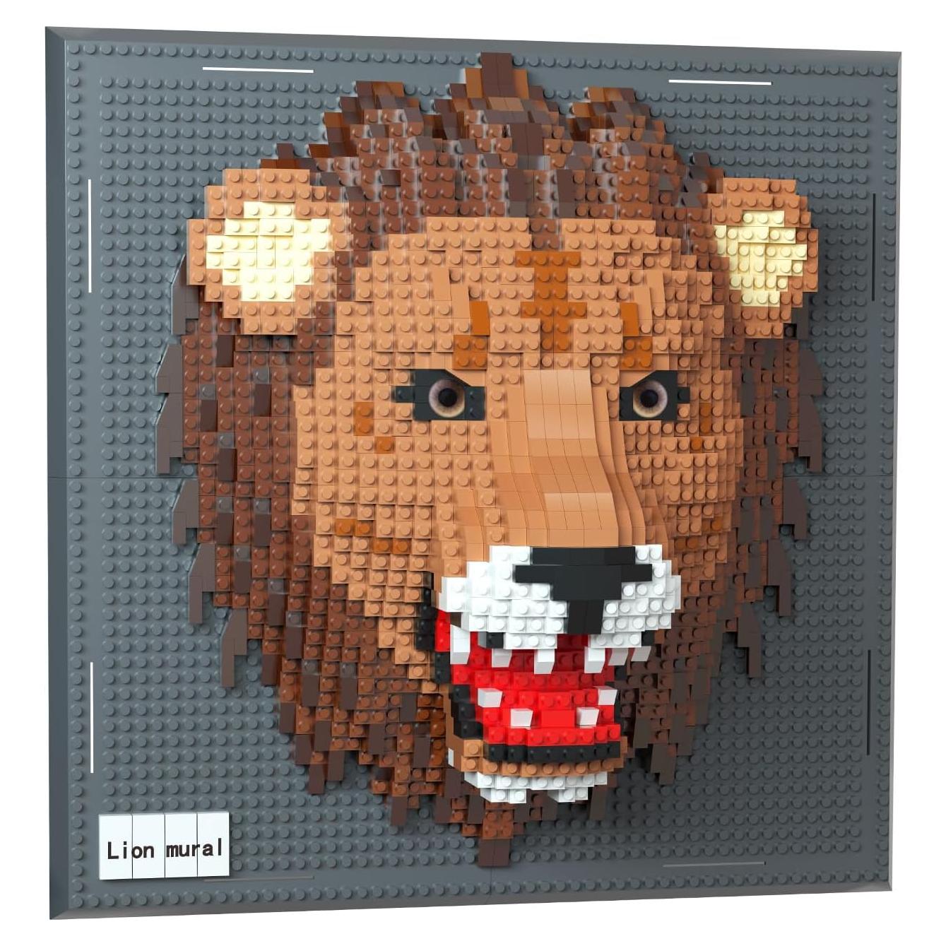 Kit de Construcción Cabeza de León KBWUZ 1889 Micro Ladrillos 22.1 cm