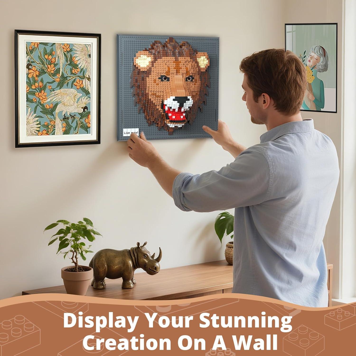 Kit de Construcción Cabeza de León KBWUZ 1889 Micro Ladrillos 22.1 cm