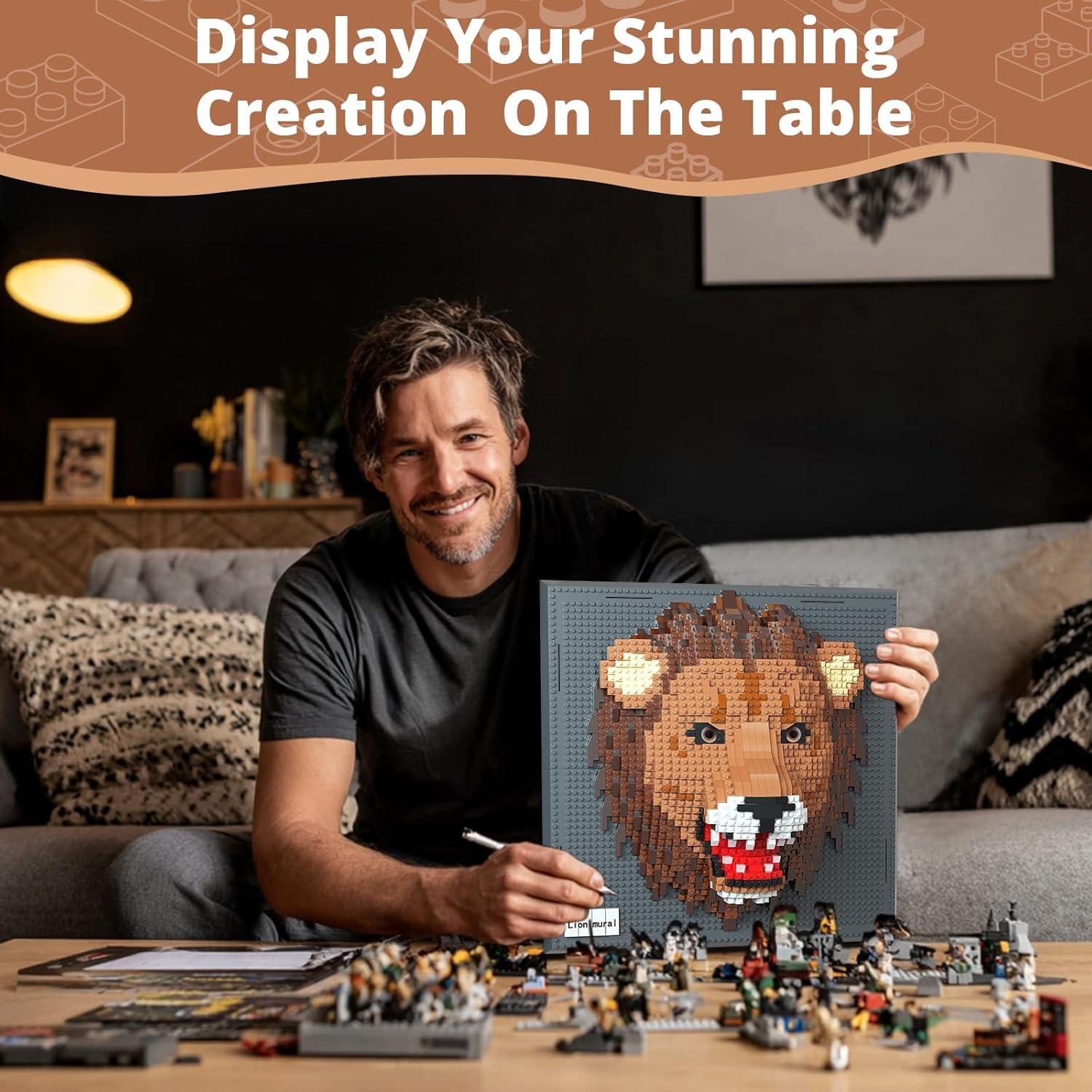 Kit de Construcción Cabeza de León KBWUZ 1889 Micro Ladrillos 22.1 cm