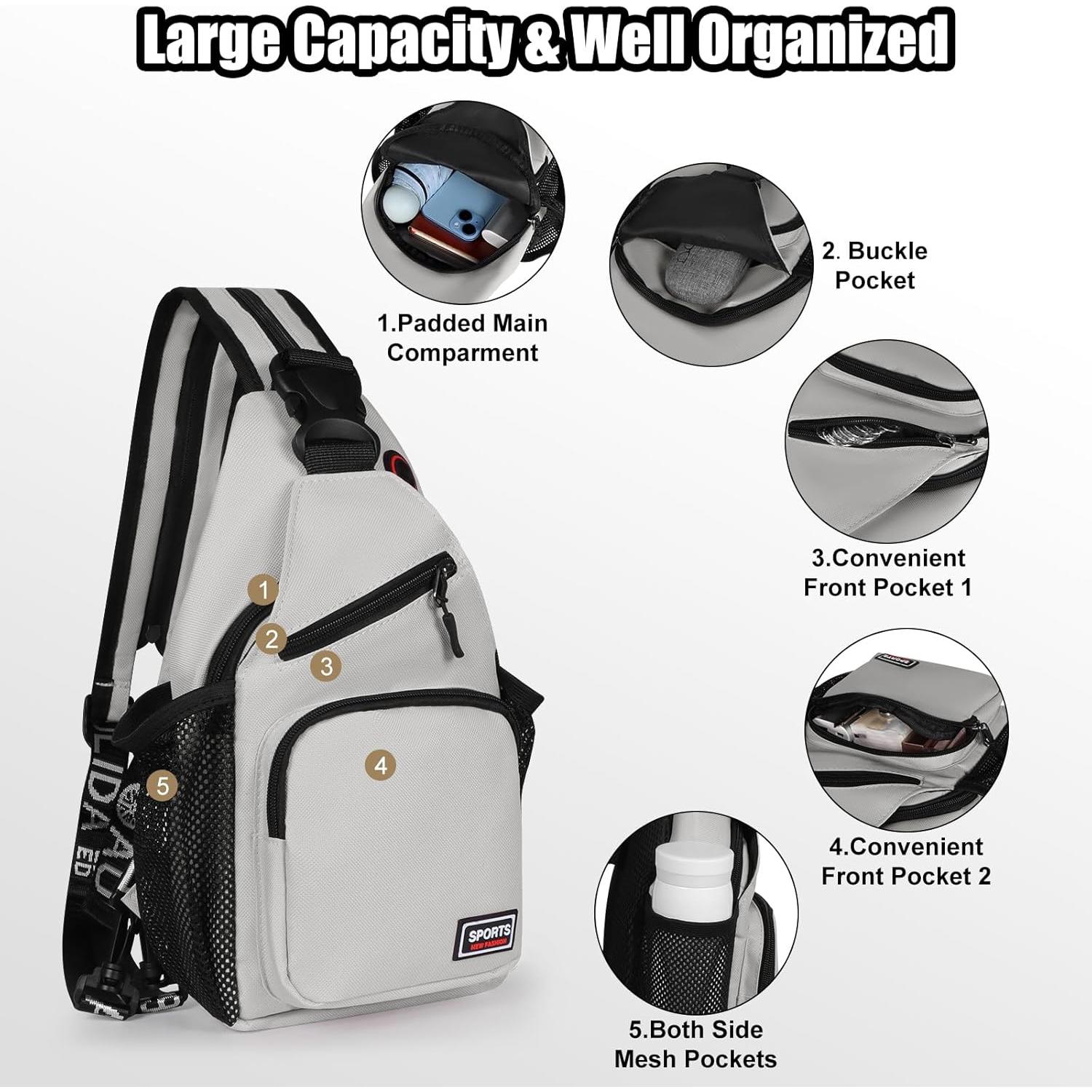 Bolsa Cruzada VALUEQLO Unisex Multifuncional con Auriculares