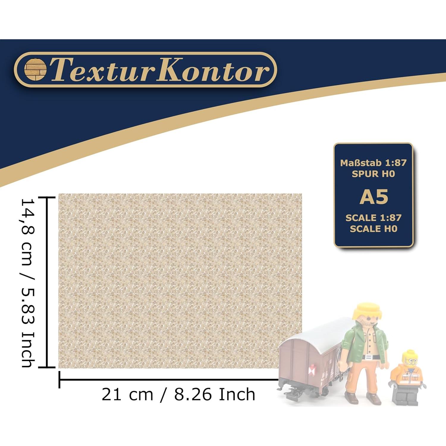 3 Hojas de Película Autoadhesiva para Modelismo TexturKontor 21x14.8cm