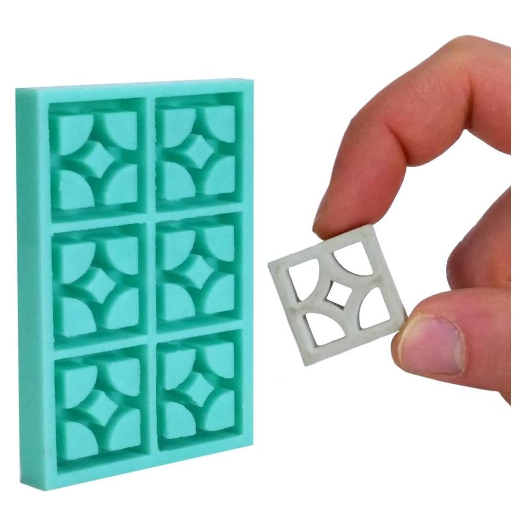 Molde de Bloque de Brisa Mini Acacia Grove 1:12 Silicona