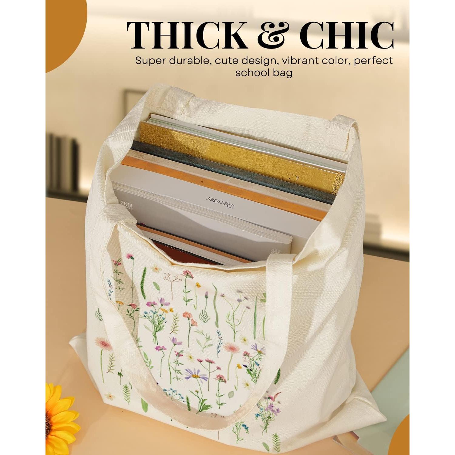 Bolsa de Lona AUSVKAI Reutilizable para Compras y Playa