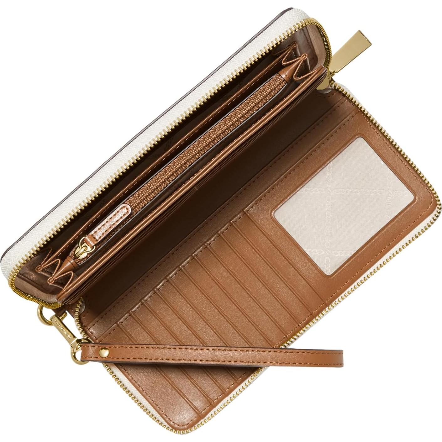 Billetera Michael Kors Jet Set Travel Saffiano Vainilla