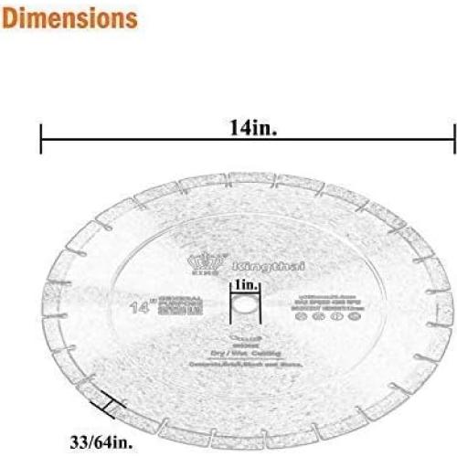 Cuchilla de Diamante 350mm KINGTHAI Corte Húmedo/Seco