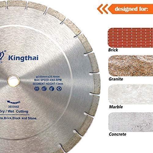 Cuchilla de Diamante 350mm KINGTHAI Corte Húmedo/Seco