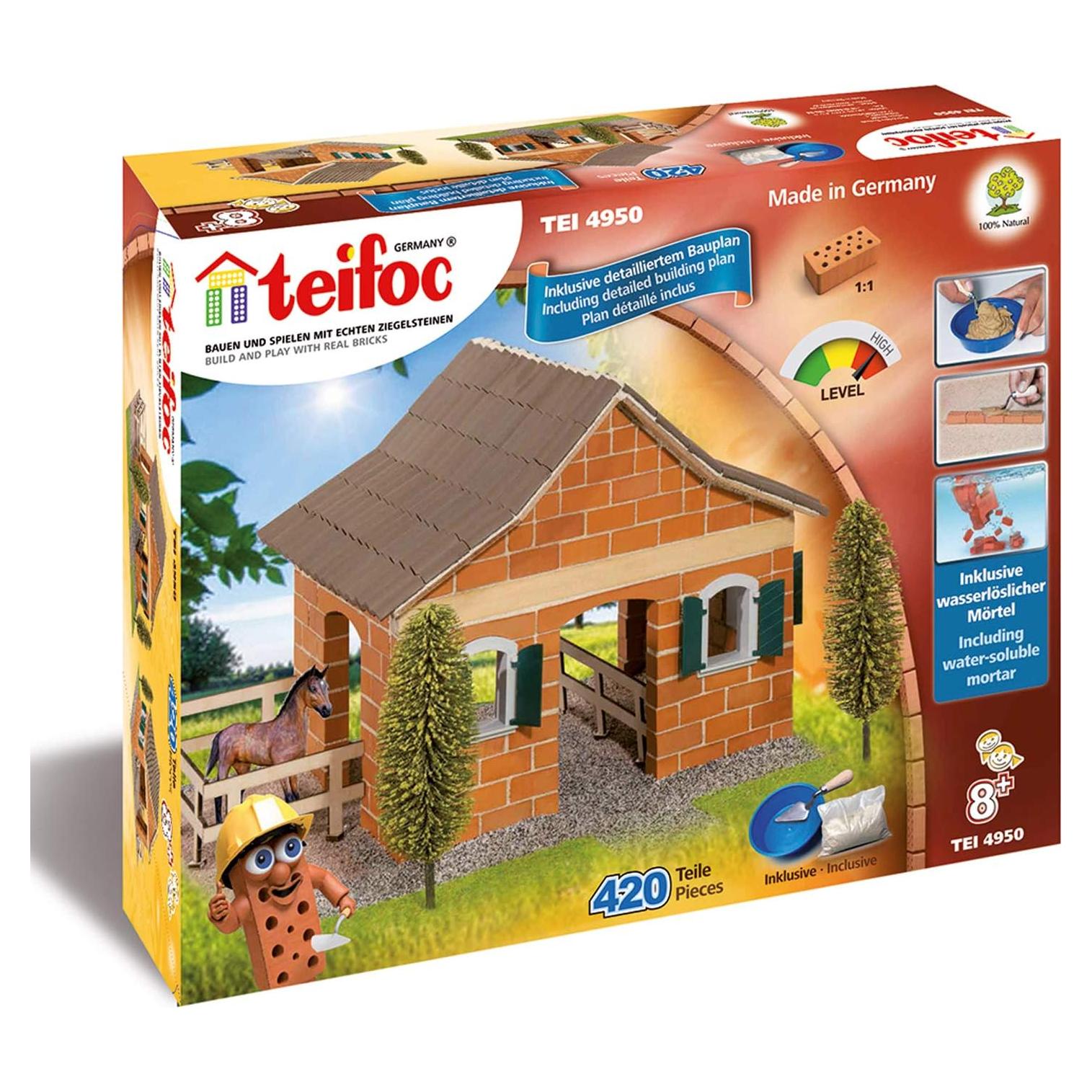 Juego de Construcción Teifoc Gran Caballo Establo 430 Piezas