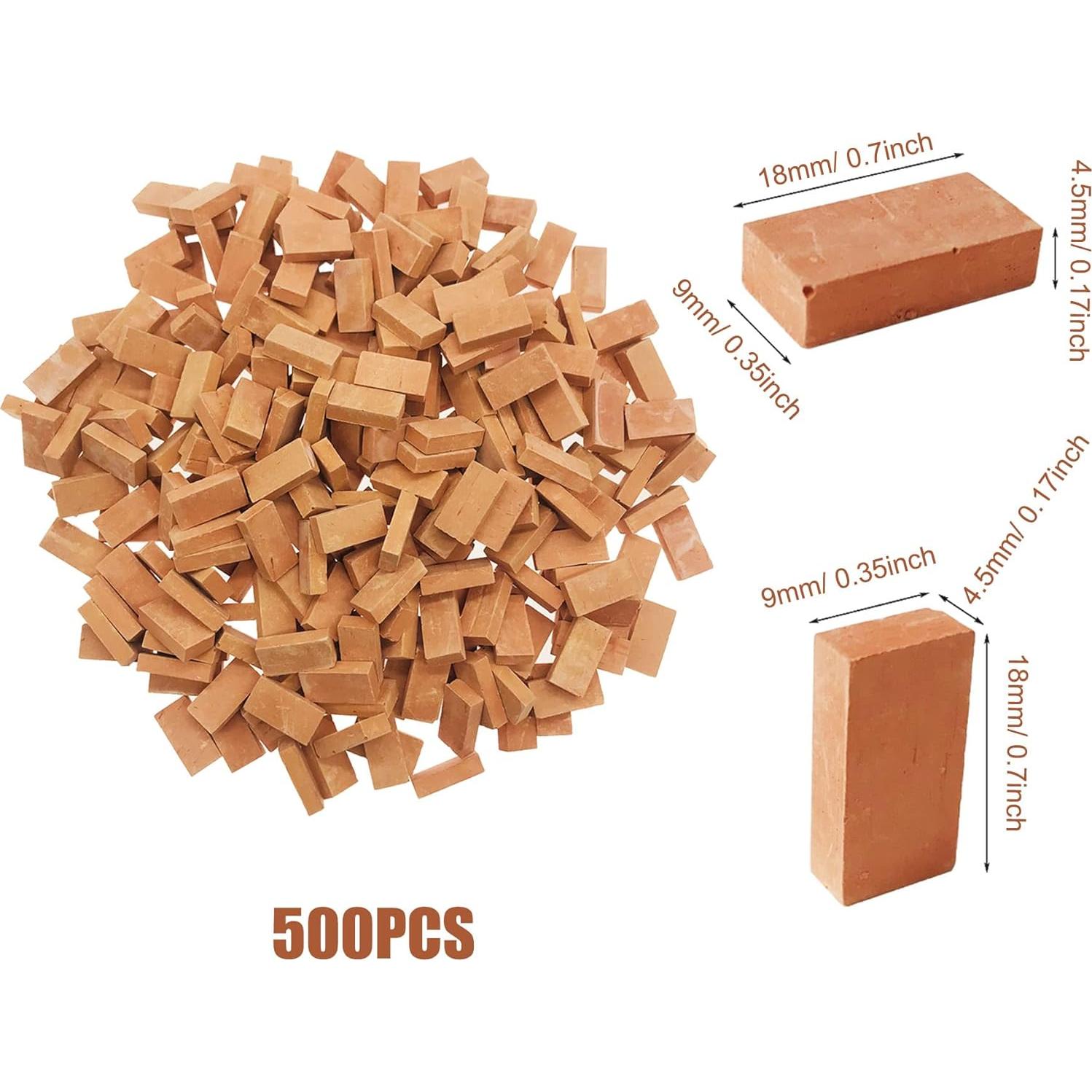 Conjunto de Mini Ladrillos de Pared Rojos Woohome - 500 Pcs