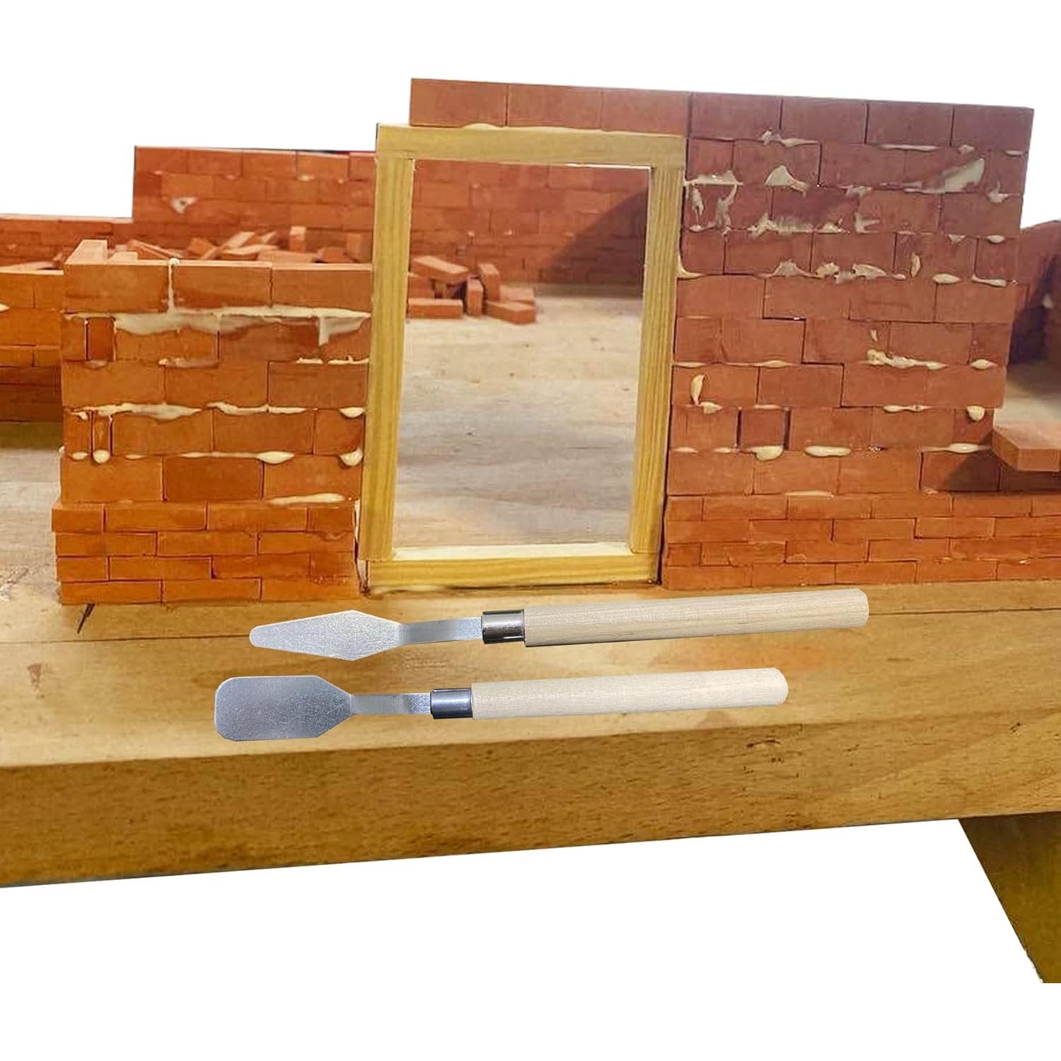 Conjunto de Mini Ladrillos de Pared Rojos Woohome - 500 Pcs