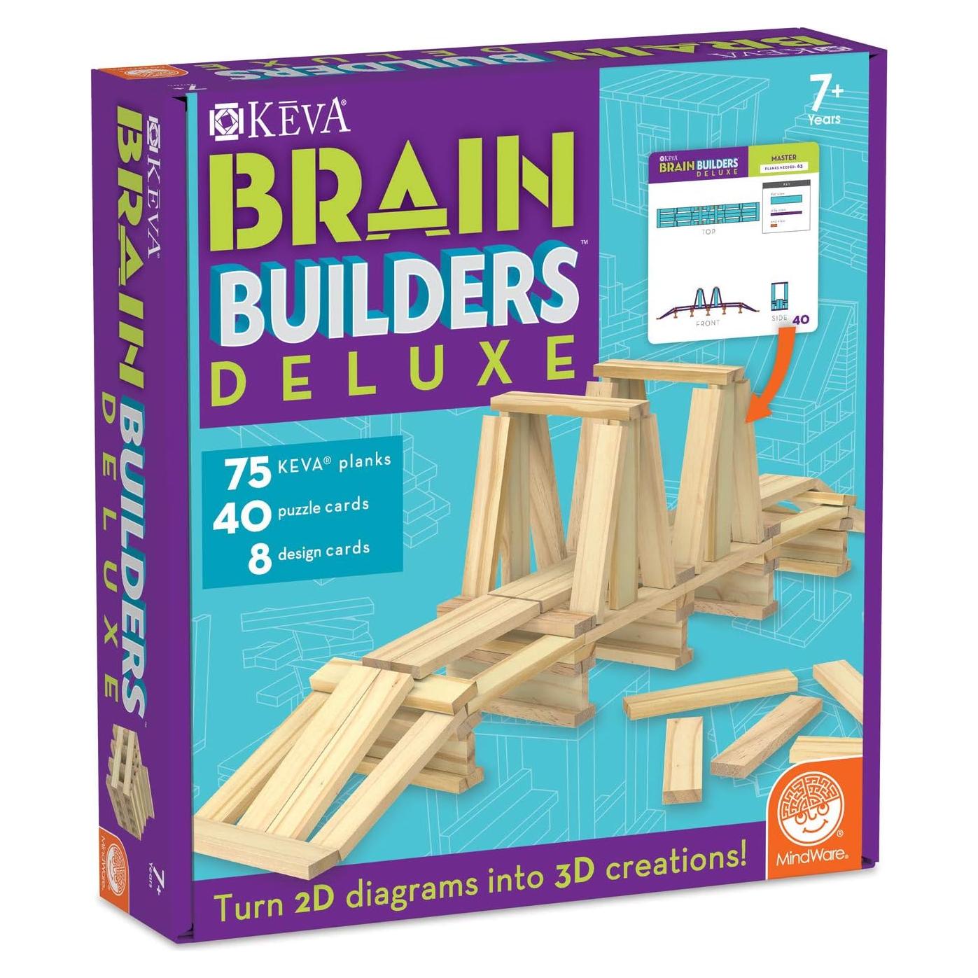 Juguete de Construcción STEM MindWare KEVA Brain Builders Deluxe 75 Tablas