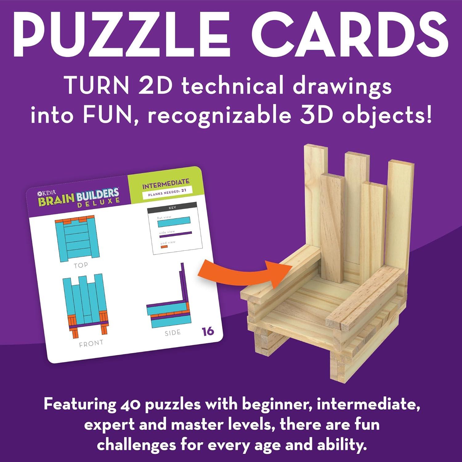 Juguete de Construcción STEM MindWare KEVA Brain Builders Deluxe 75 Tablas