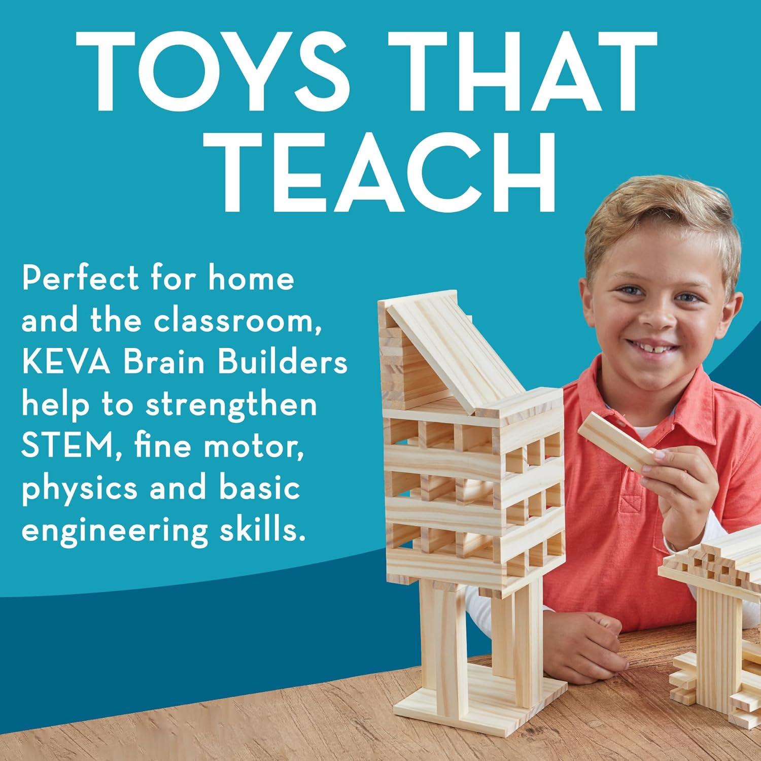 Juguete de Construcción STEM MindWare KEVA Brain Builders Deluxe 75 Tablas