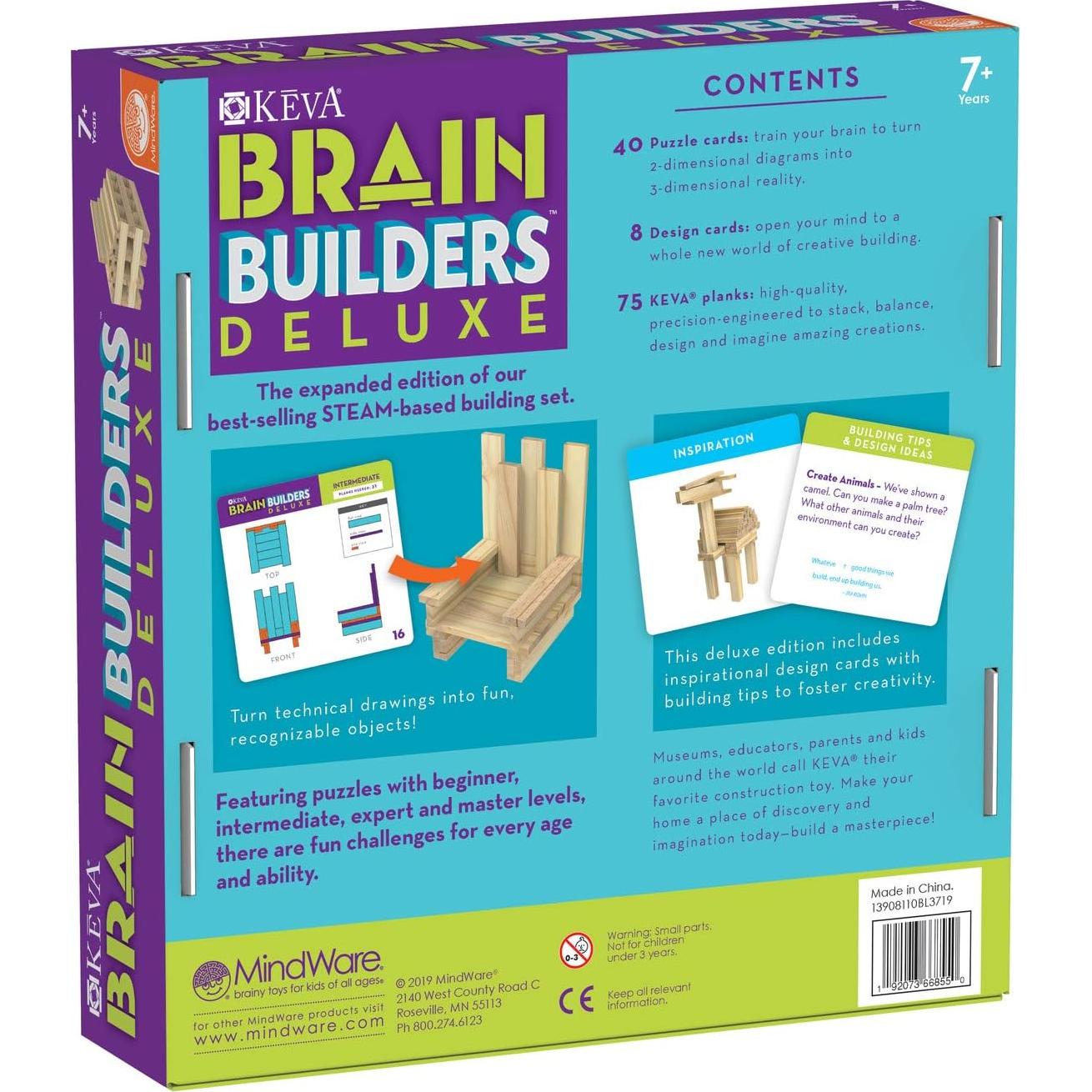 Juguete de Construcción STEM MindWare KEVA Brain Builders Deluxe 75 Tablas