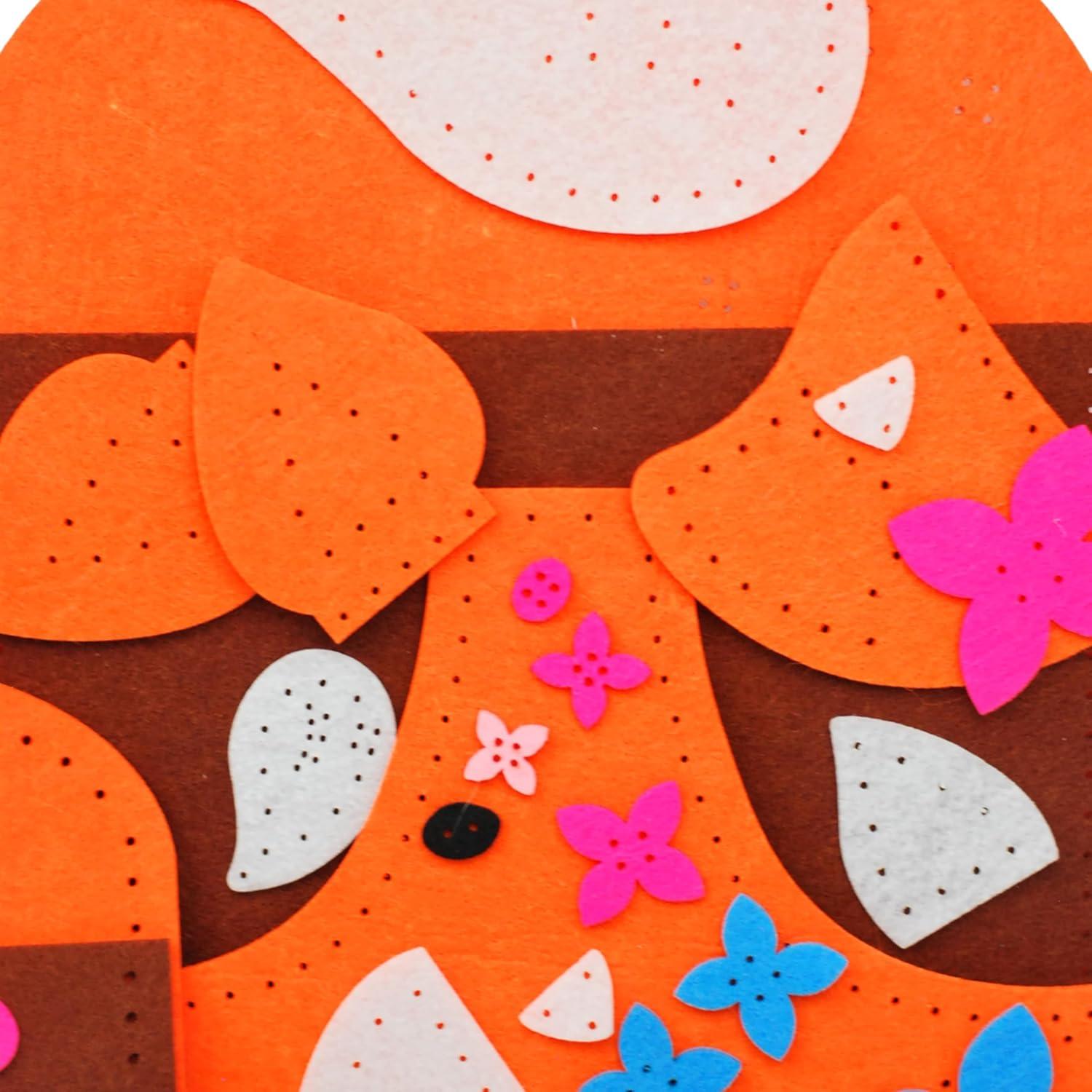 Kit de Costura de Fieltro Wise Elk - Bolsa Zorro y Monedero