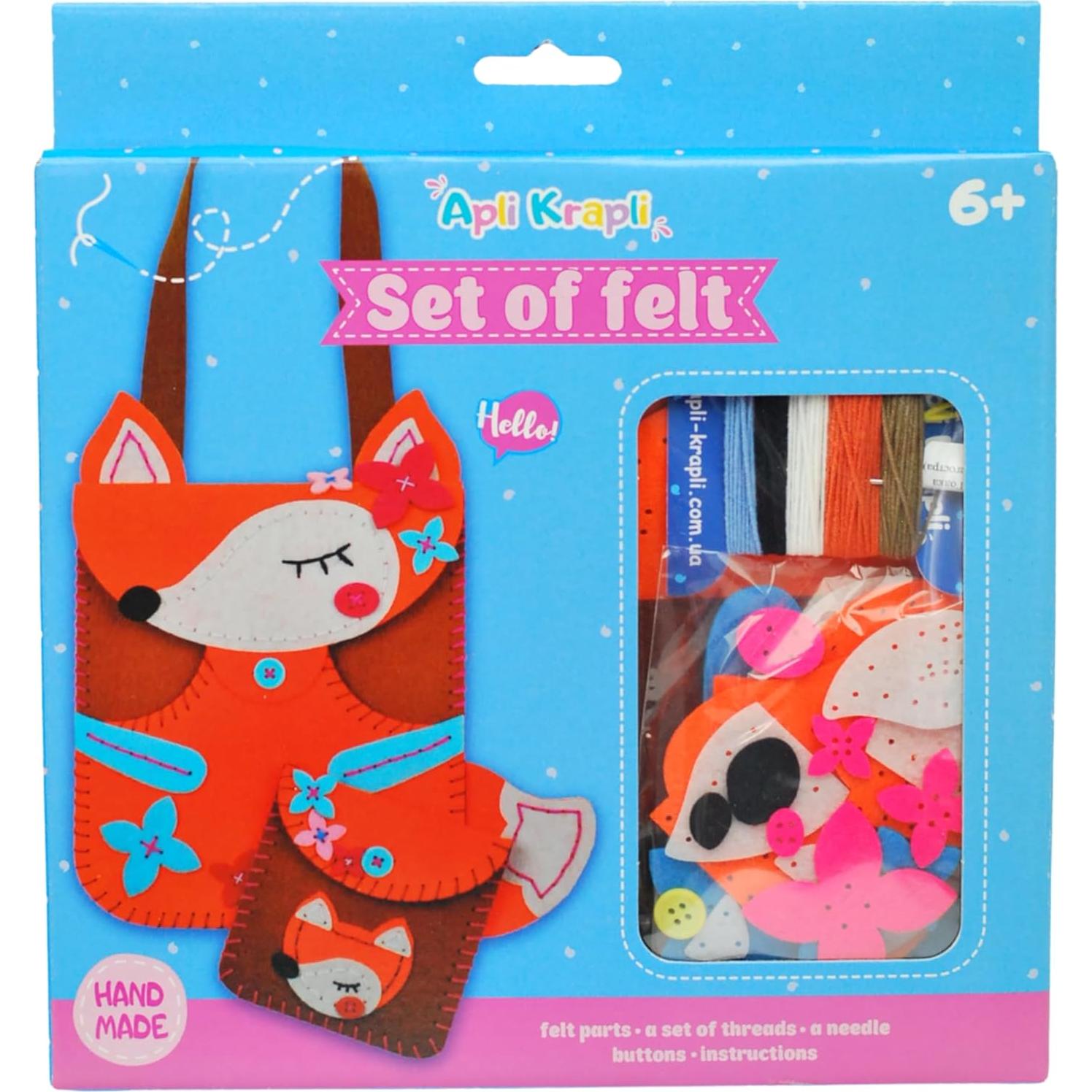 Kit de Costura de Fieltro Wise Elk - Bolsa Zorro y Monedero