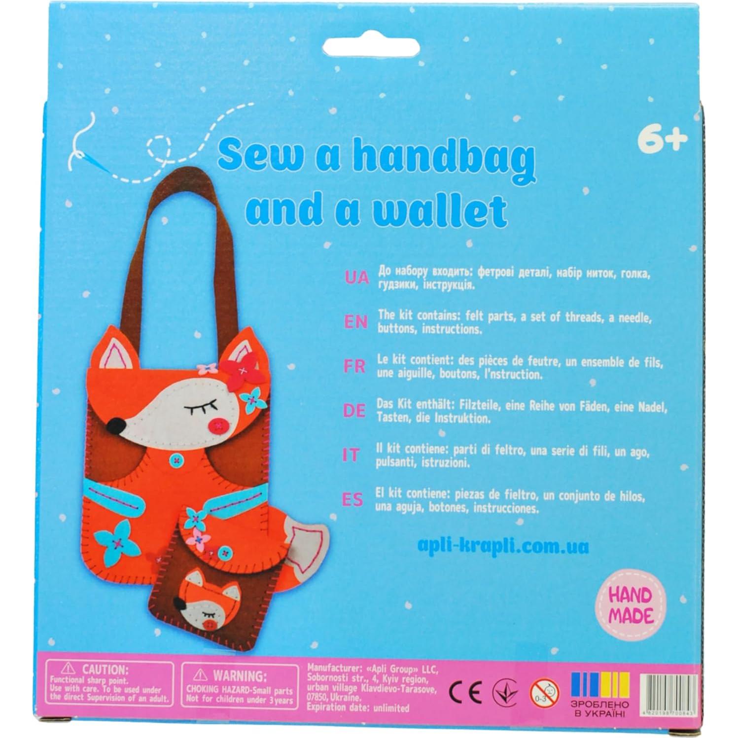 Kit de Costura de Fieltro Wise Elk - Bolsa Zorro y Monedero