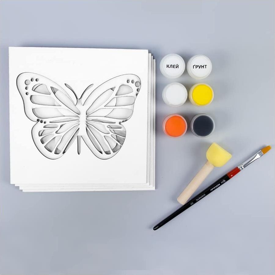 Set de Pintura 3D Wise Elk Rosa - Collage Mariposa 17.78 cm