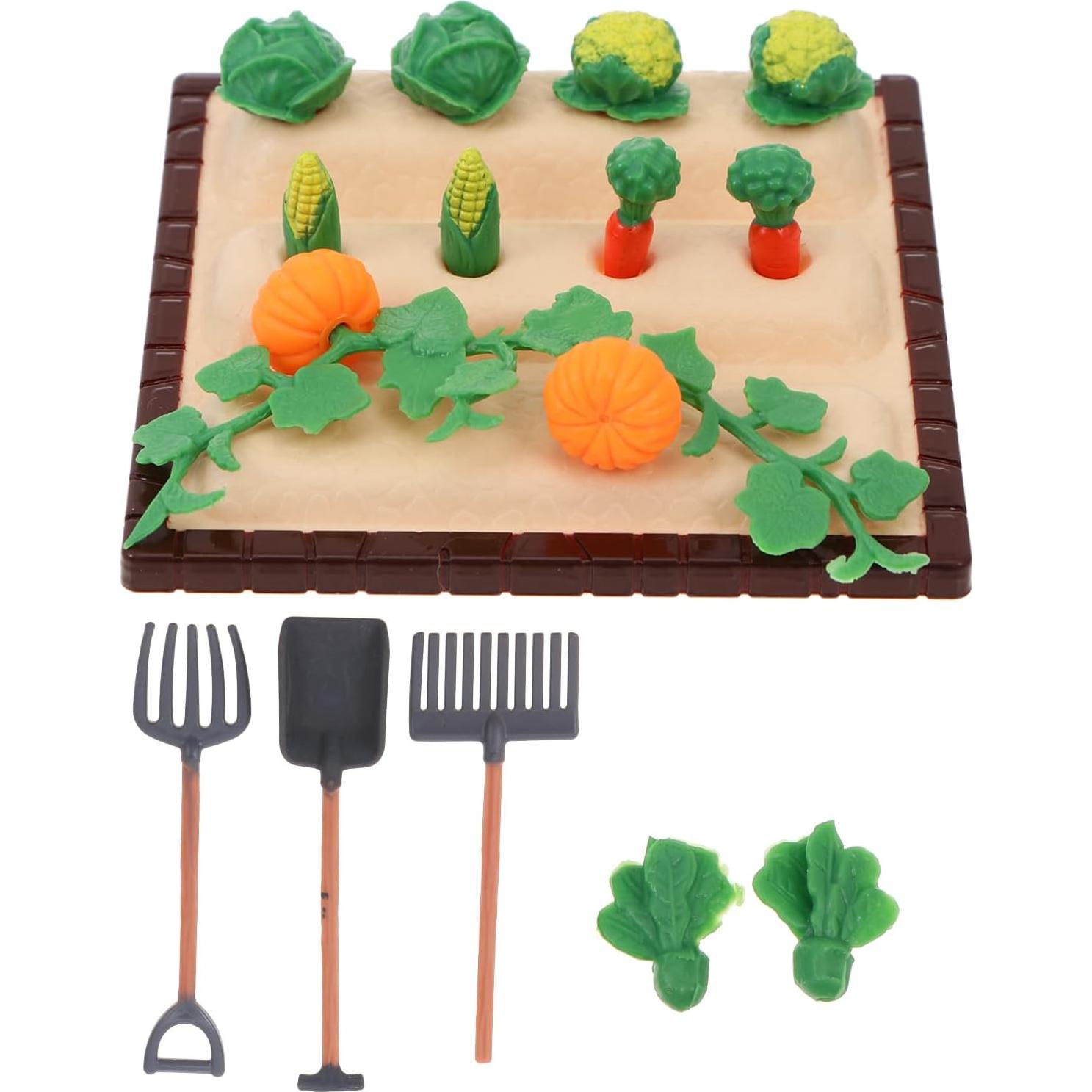 Miniatura Casa de Muñecas Granja IMIKEYA con Verduras y Herramientas