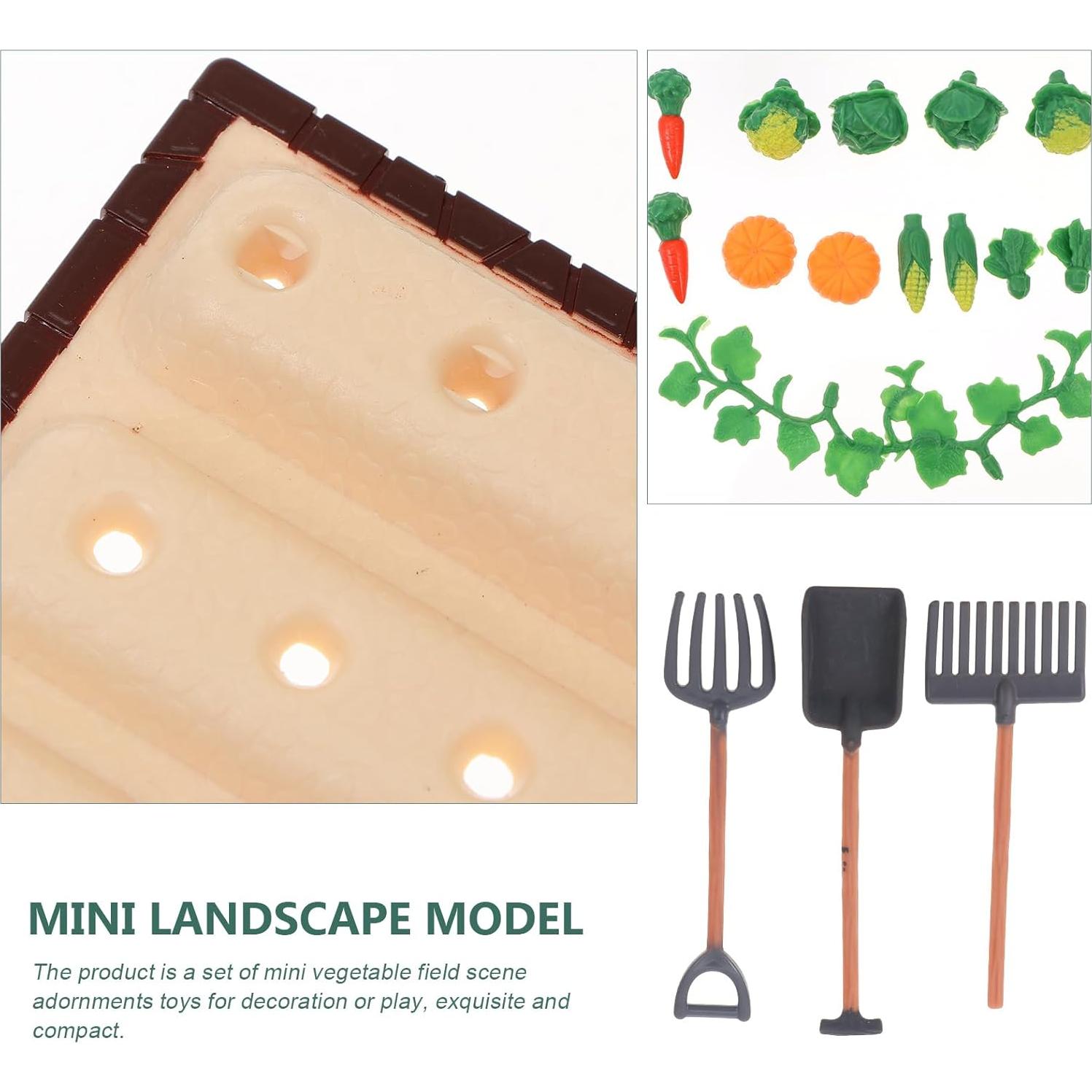 Miniatura Casa de Muñecas Granja IMIKEYA con Verduras y Herramientas