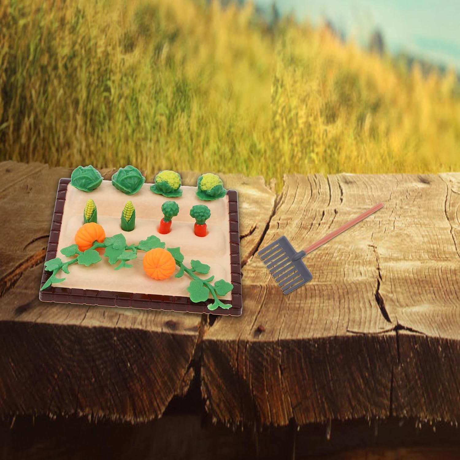 Miniatura Casa de Muñecas Granja IMIKEYA con Verduras y Herramientas