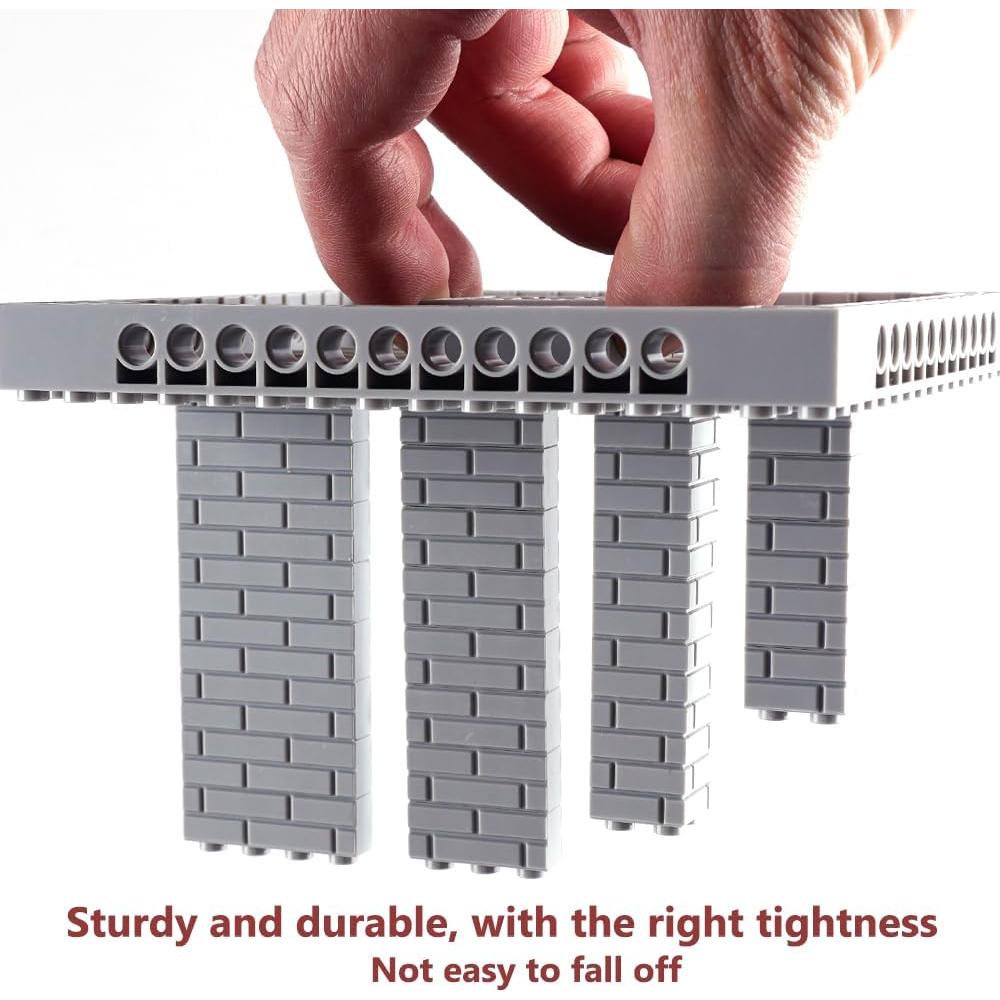 Ladrillos de Pared Clásicos WSRYLTCH 340 Piezas Gris Claro