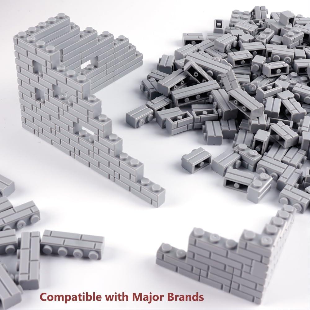 Ladrillos de Pared Clásicos WSRYLTCH 340 Piezas Gris Claro