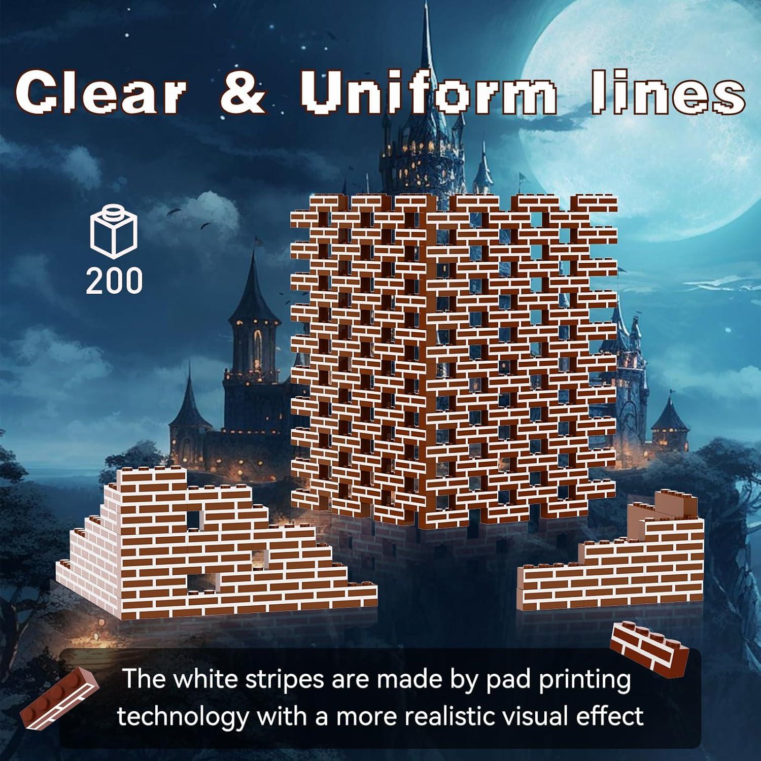 200 Ladrillos Clásicos para Construcción de Pared TZBTSTEAM