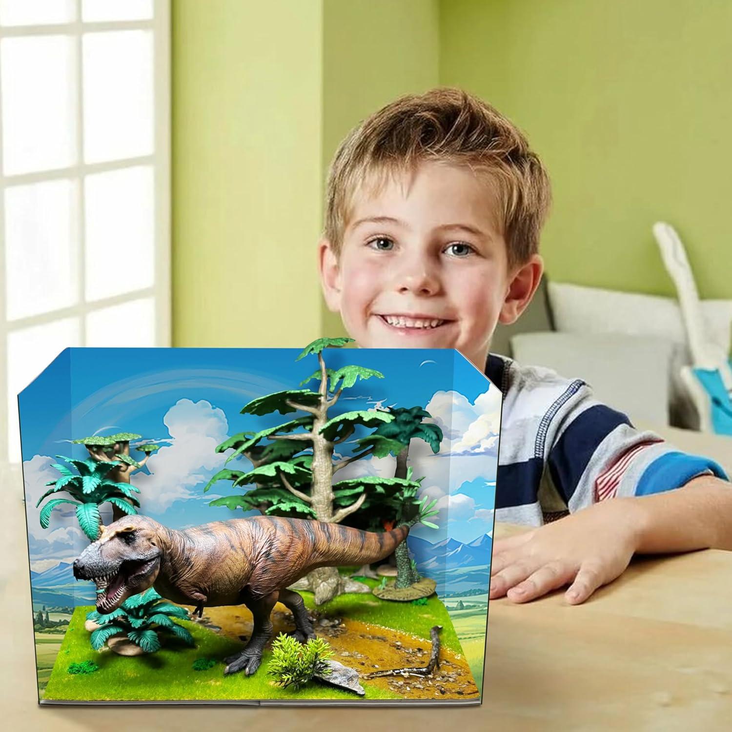 Kit de Diorama de Cartón Codree 4 Pcs 30x22x21 cm