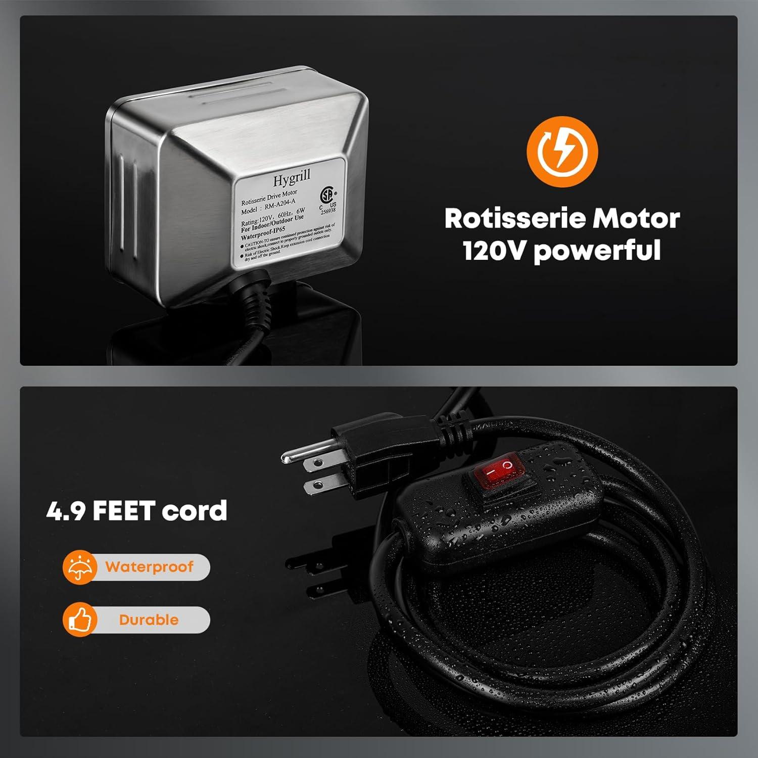 Kit Rotisserie Hygrill para Parrillas de 5 Quemadores