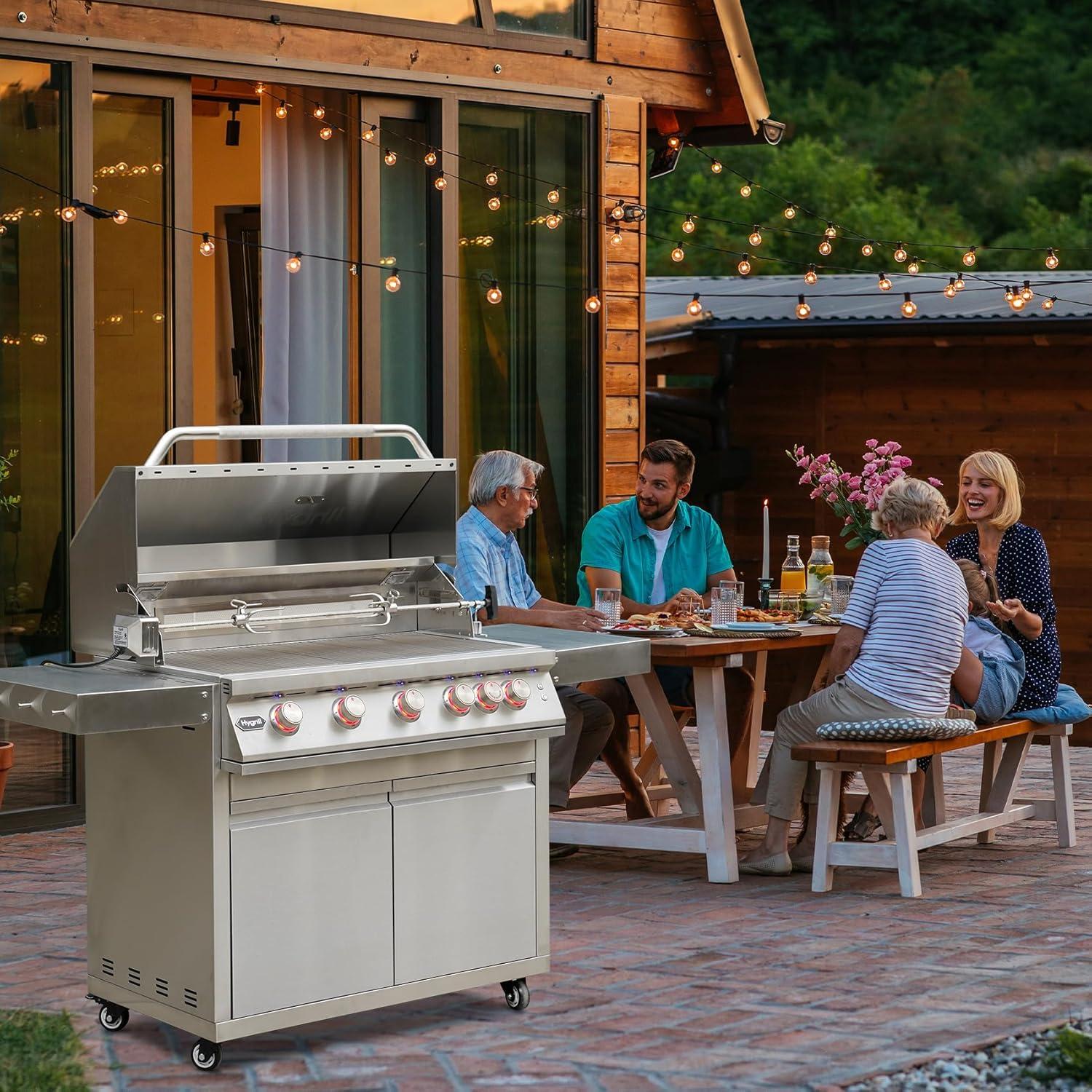 Kit Rotisserie Hygrill para Parrillas de 5 Quemadores