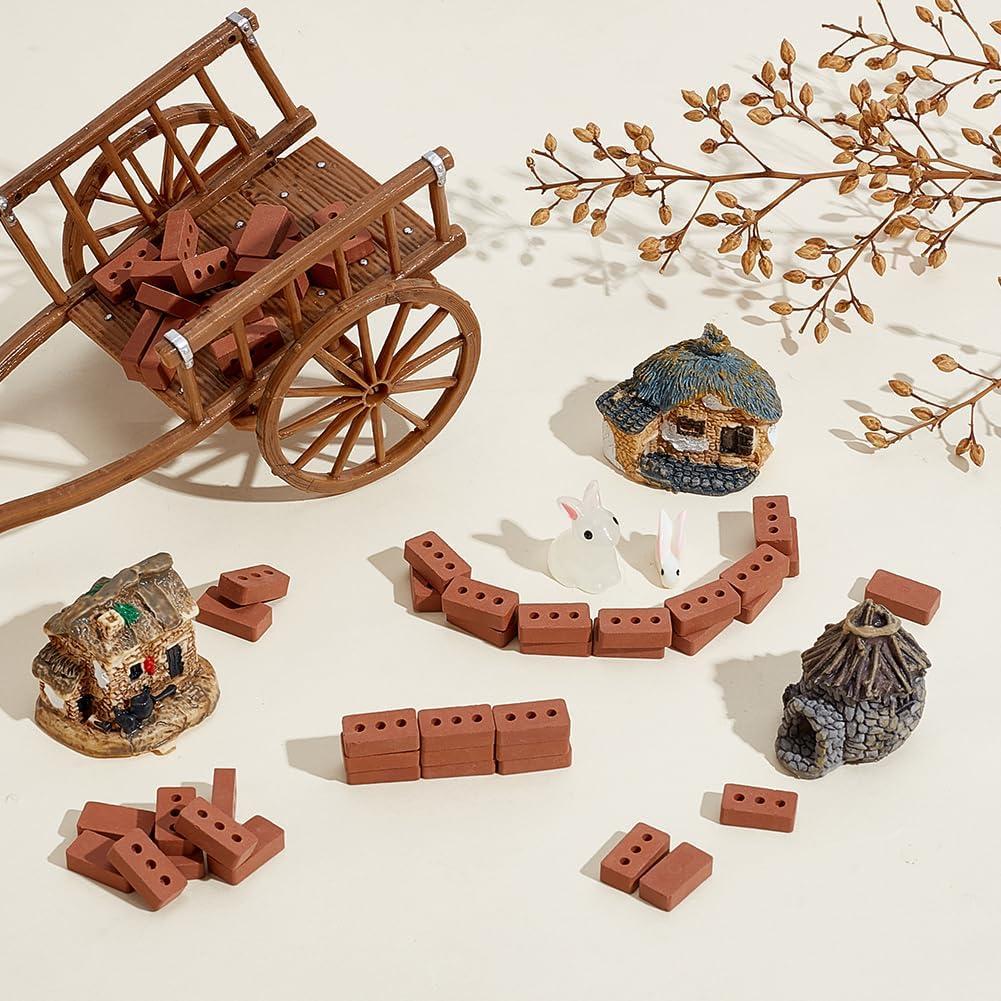 Paquete 120 Ladrillos Rojos Miniatura arricraft 1:12 16x8x4.5mm