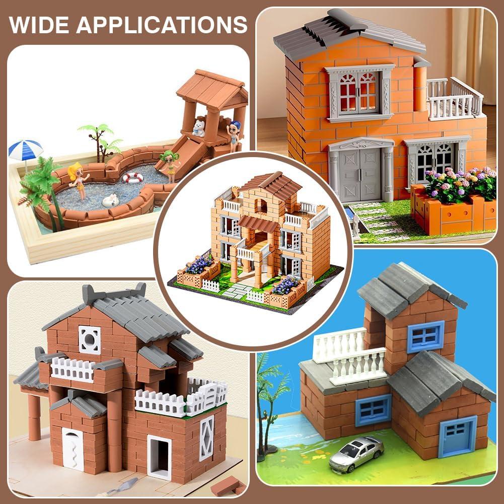 Paquete 120 Ladrillos Rojos Miniatura arricraft 1:12 16x8x4.5mm