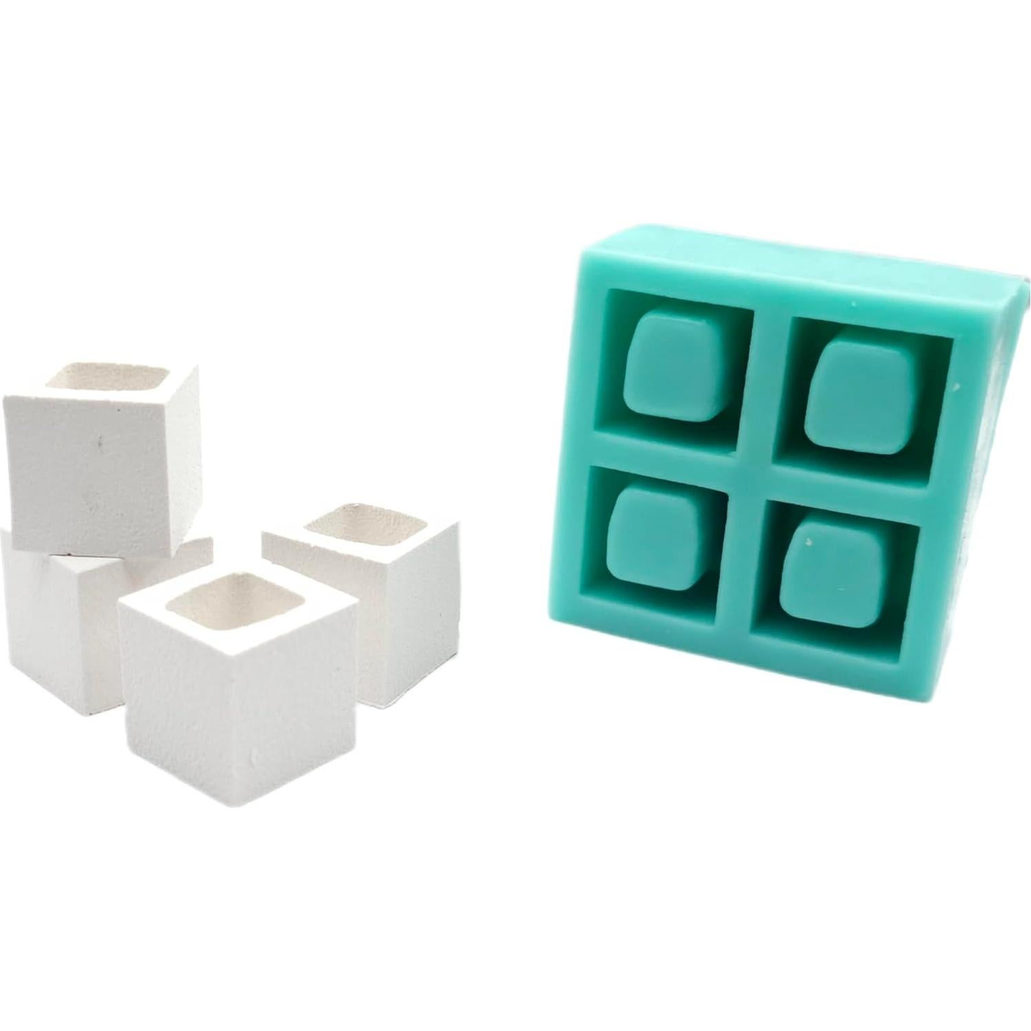 Molde de Silicona para Bloques de Cemento Miniatura 1:12