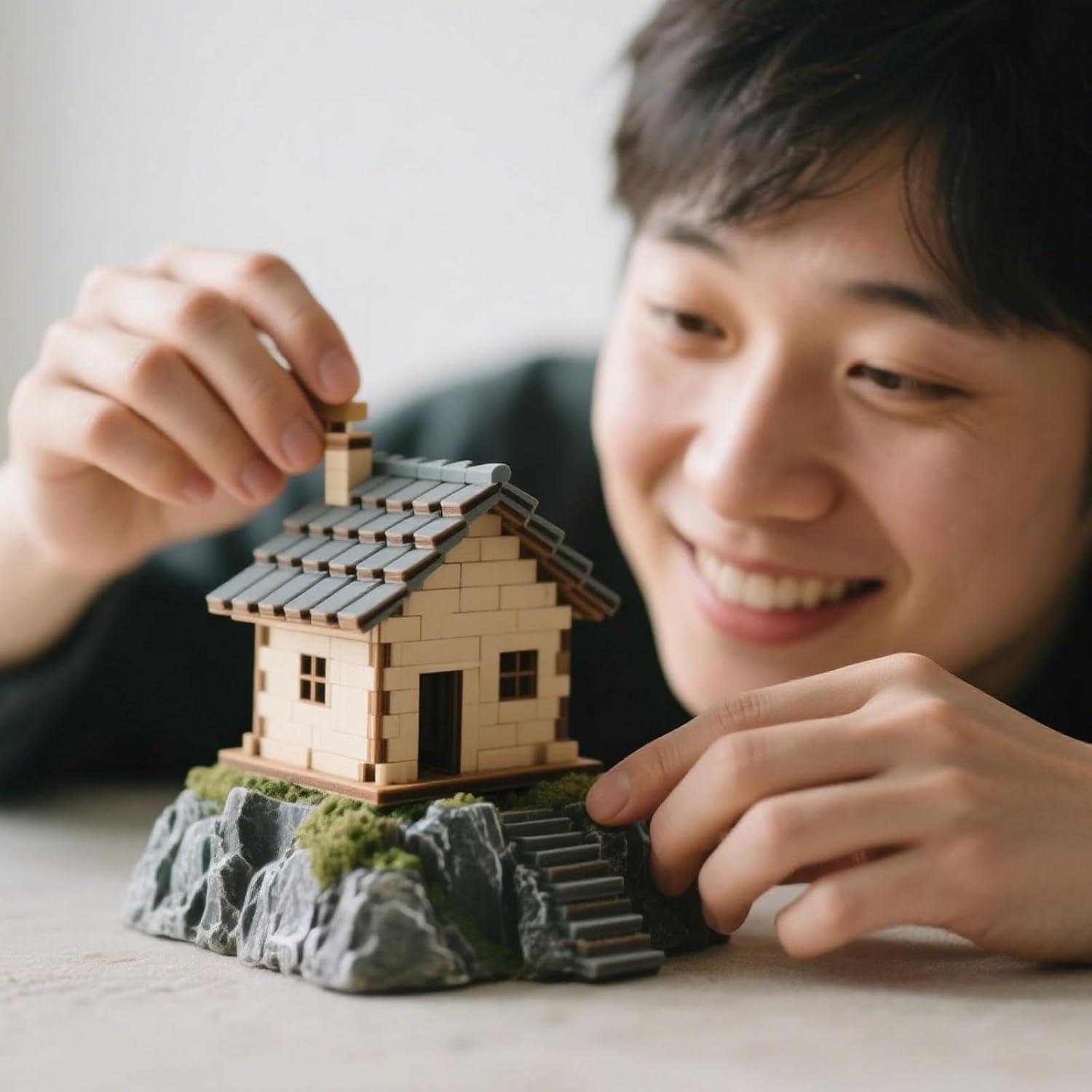 Ladrillos Miniatura PATIKIL 100 Pcs Arcilla Gris 28x14x9mm