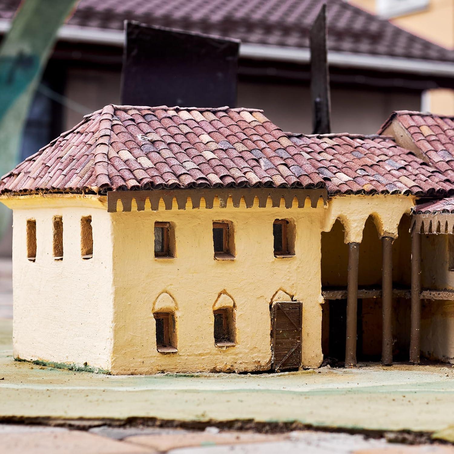 Ladrillos Miniatura PATIKIL 100 Pcs Arcilla Gris 28x14x9mm