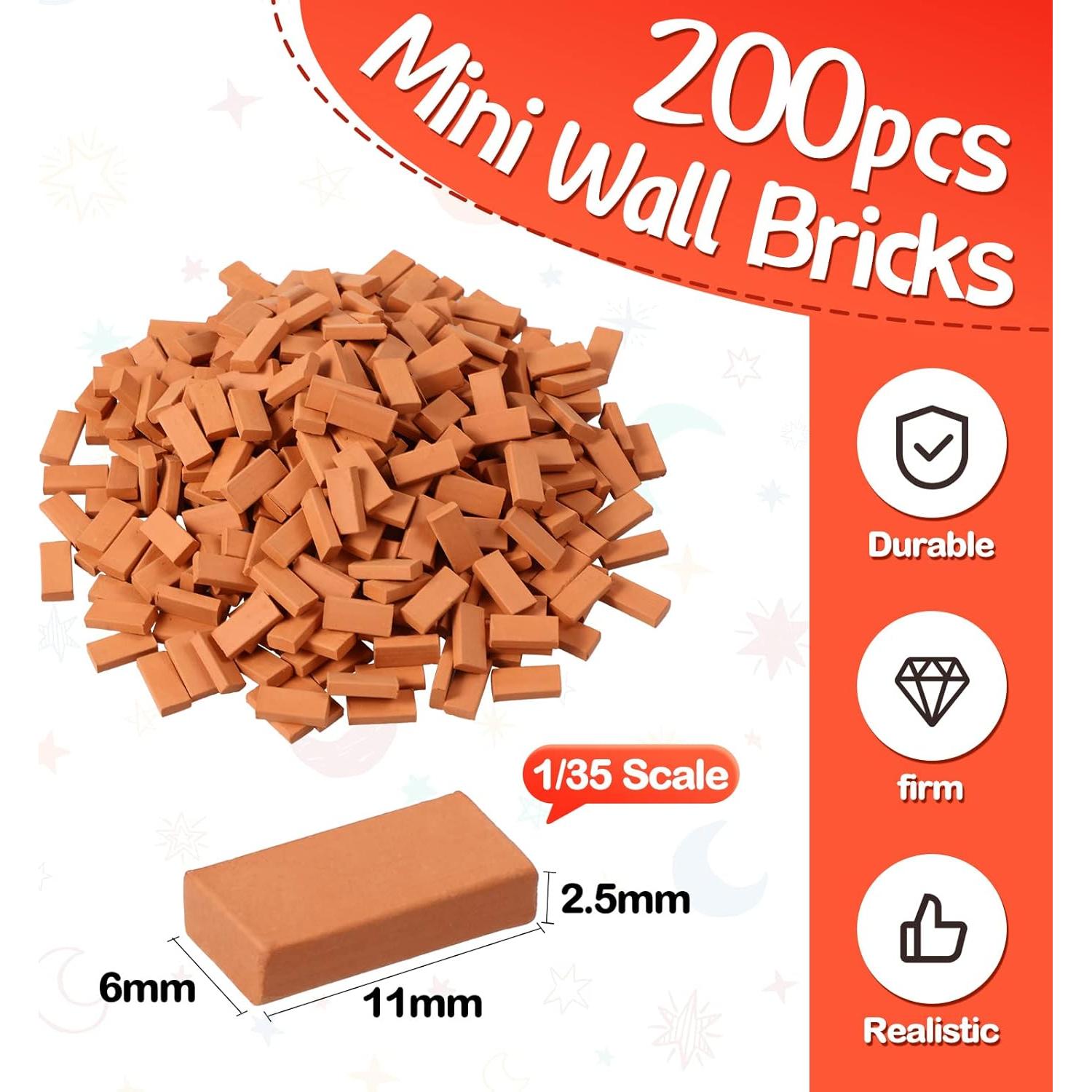 Civaner 200 Pcs Ladrillos Miniatura para Modelos 1:35