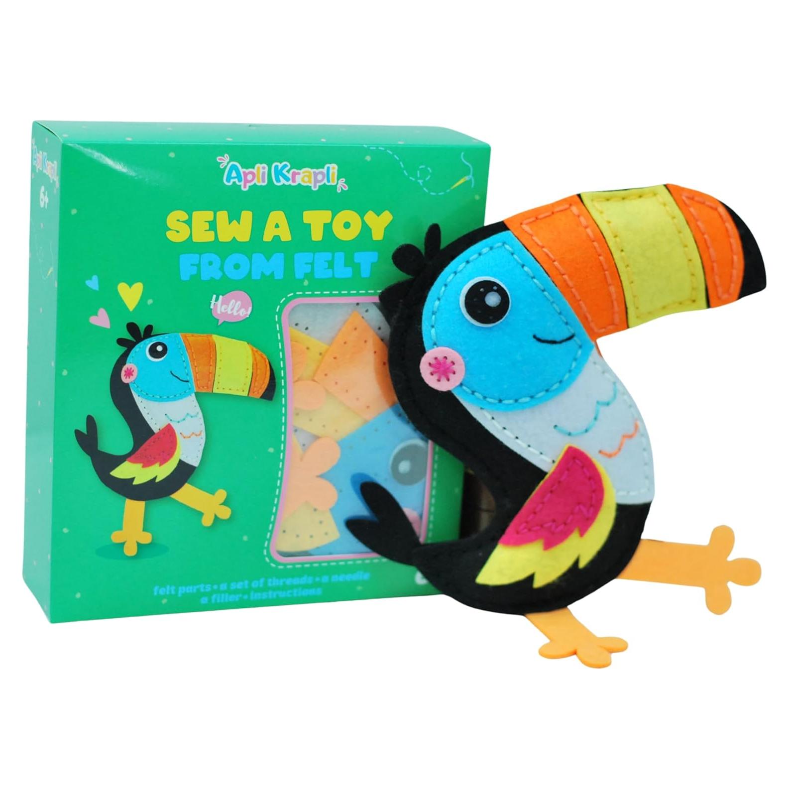 Kit de Costura APLI Krapli Tucán de Peluche para Niños 6-12