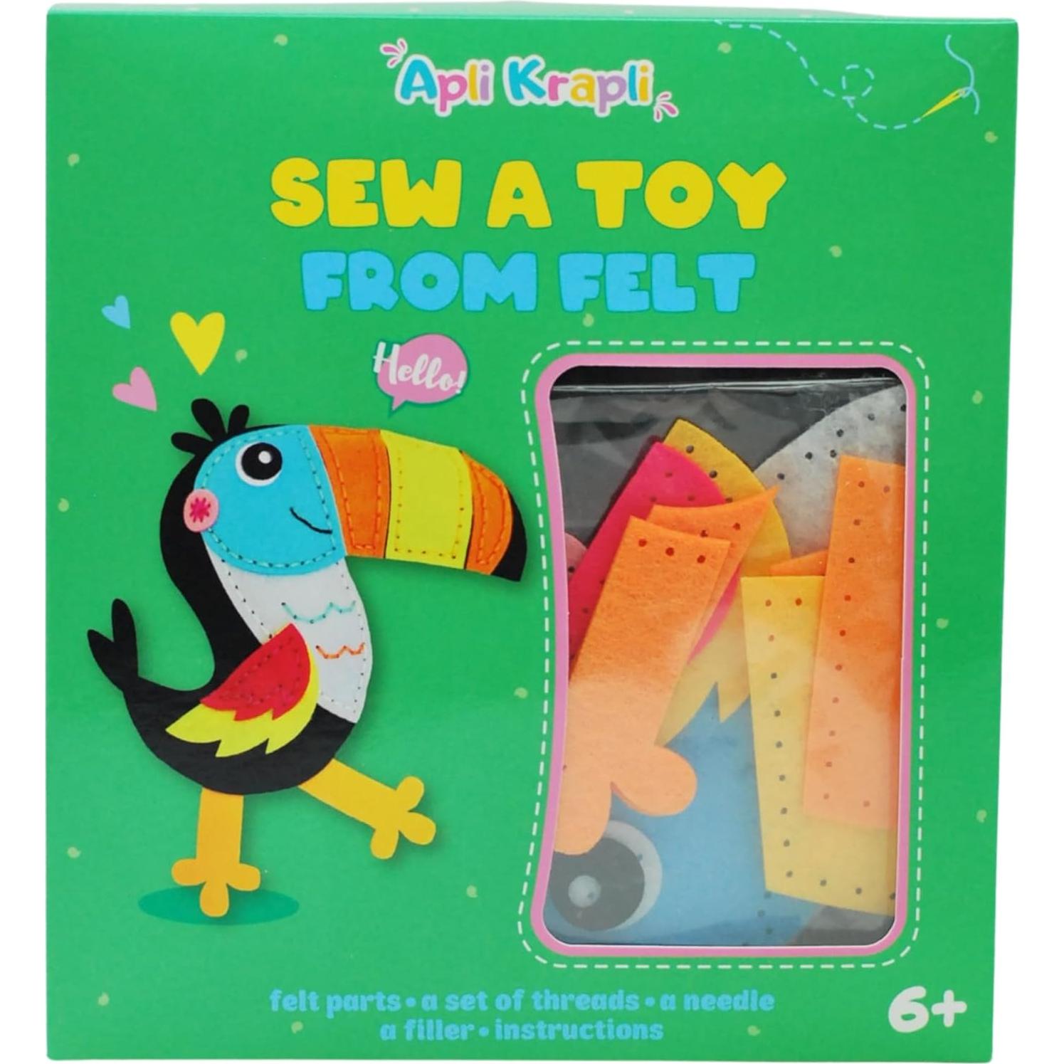 Kit de Costura APLI Krapli Tucán de Peluche para Niños 6-12