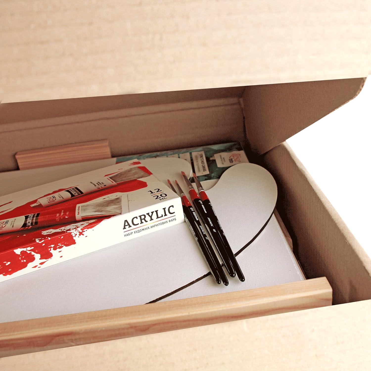 Set de Pintura Acrílica Completo ROSA Estudio 12 Colores 20ml