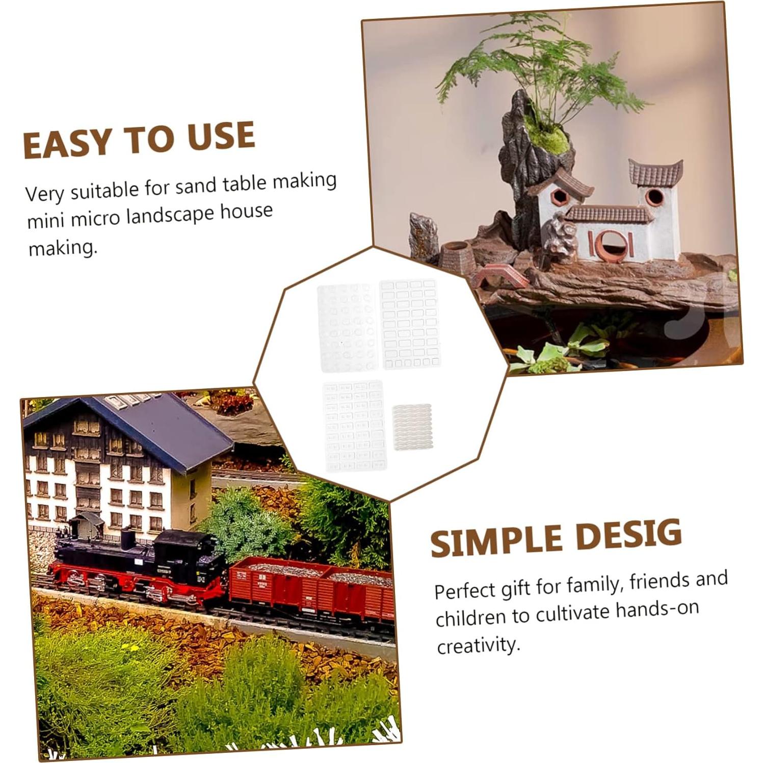 Kit de Moldes de Ladrillos en Miniatura EXCEART 8 Piezas