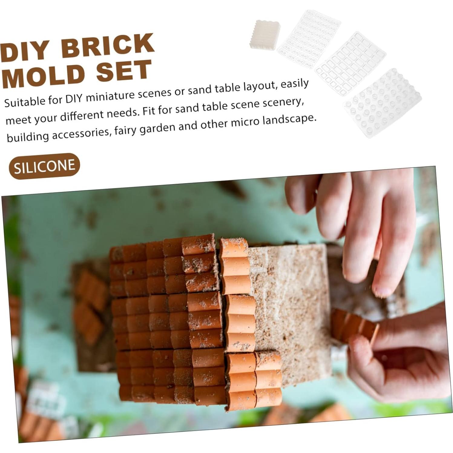 Kit de Moldes de Ladrillos en Miniatura EXCEART 8 Piezas