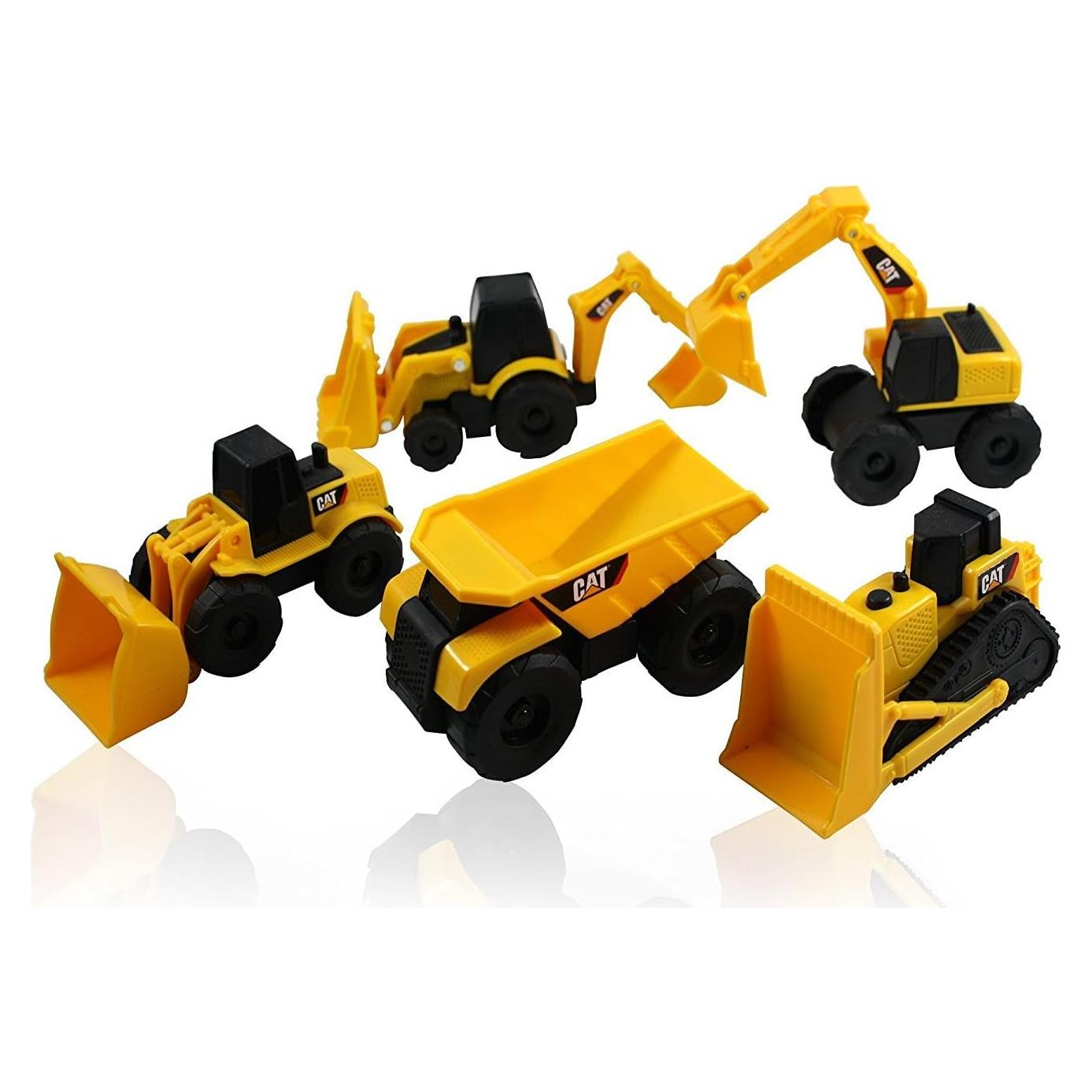 Set de 5 Mini Máquinas de Construcción CAT - Juguetes