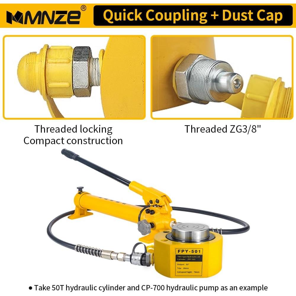 Cilindro Hidráulico 50T MMNZE 16mm con Bomba CP-700