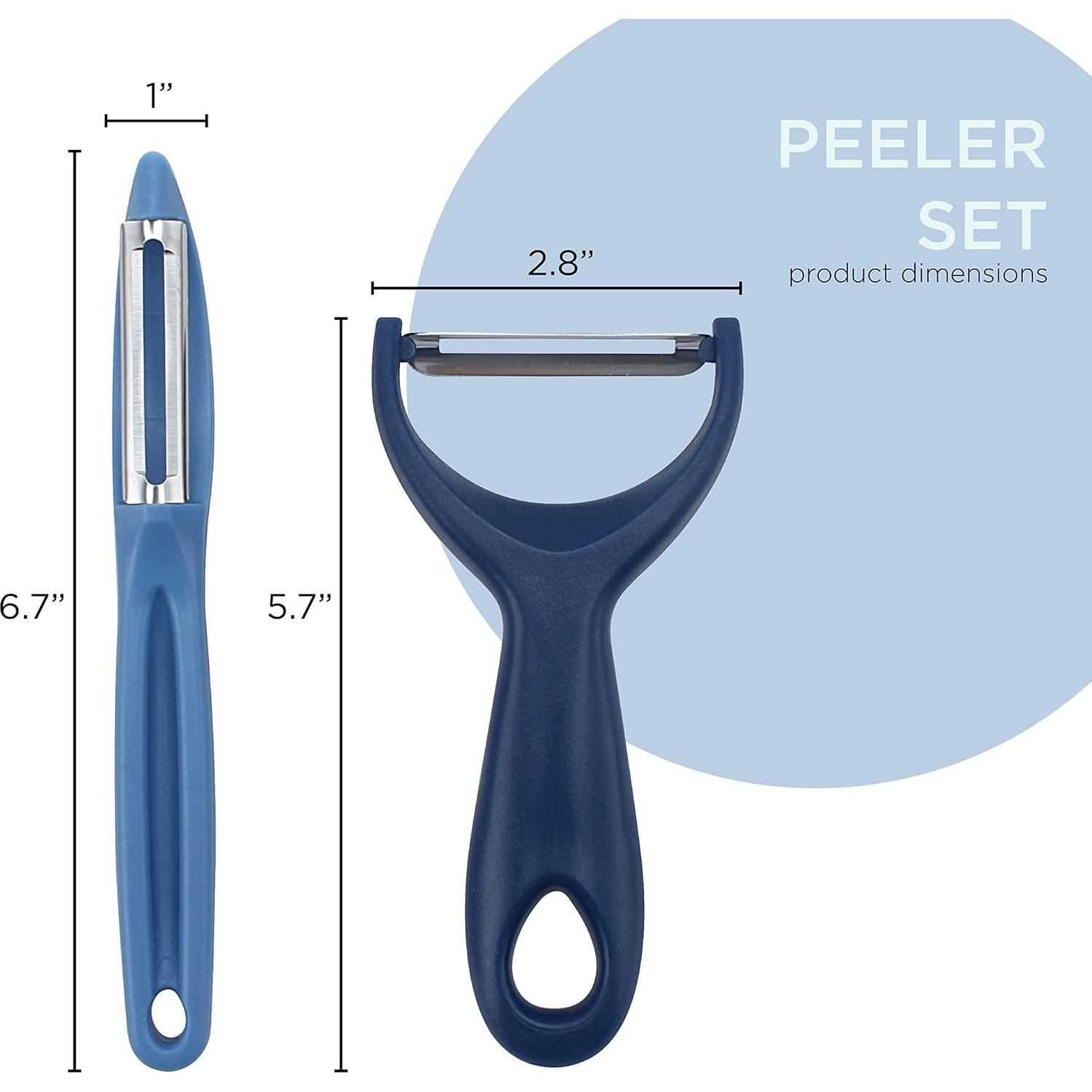 Juego de Peladores de Verduras Social Chef 2 Piezas Acero Inoxidable