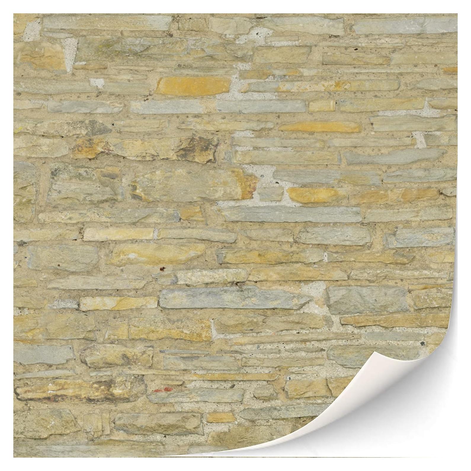 3 Hojas Revestimiento Pared Autoadhesivo TexturKontor 1:12