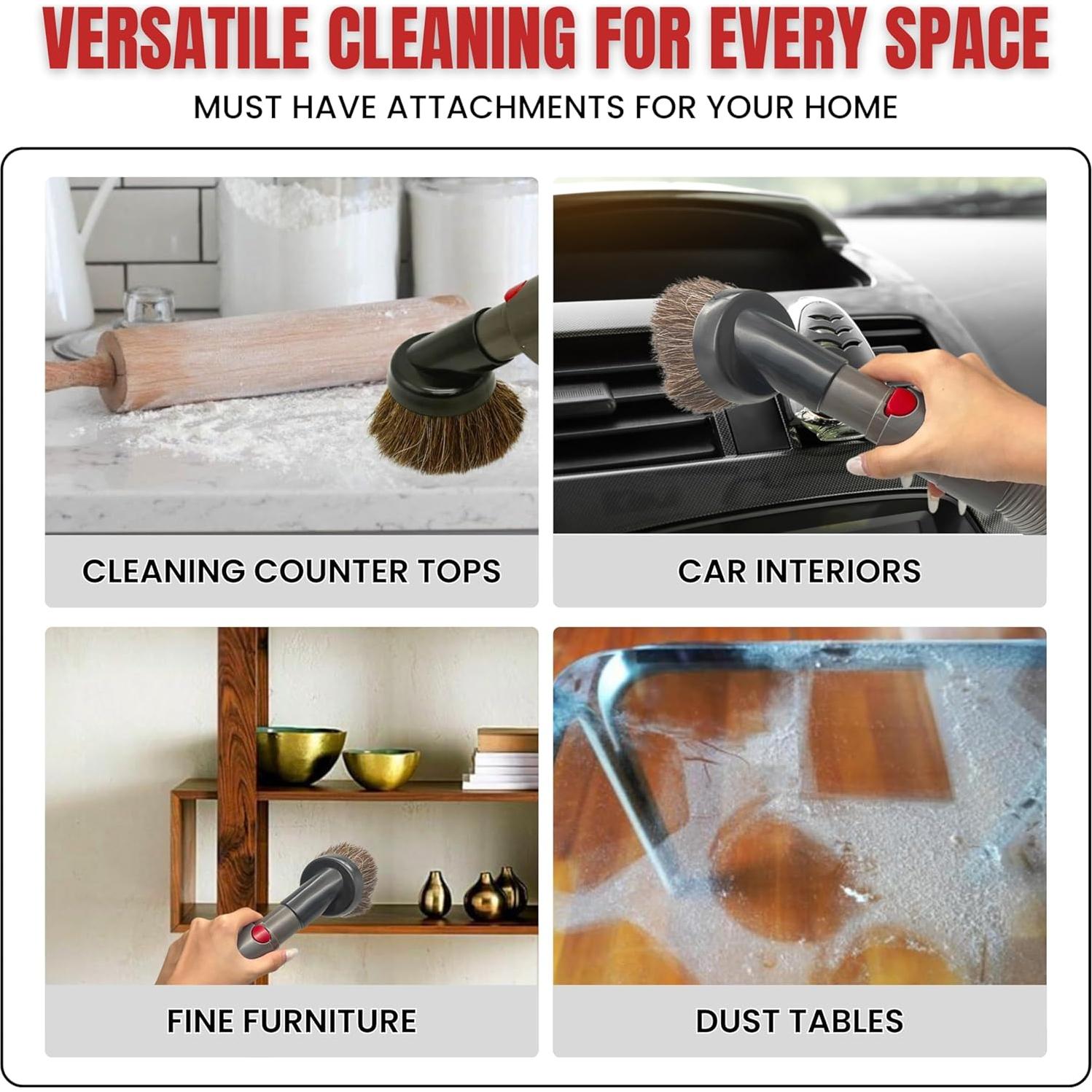 Cepillo de Vacío GHAMADE + Manguera Extensible para Dyson V7 V15