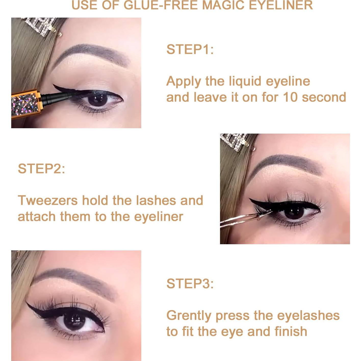 Eyeliner Líquido Magnético ICORIC 2 PCS - A Prueba de Agua