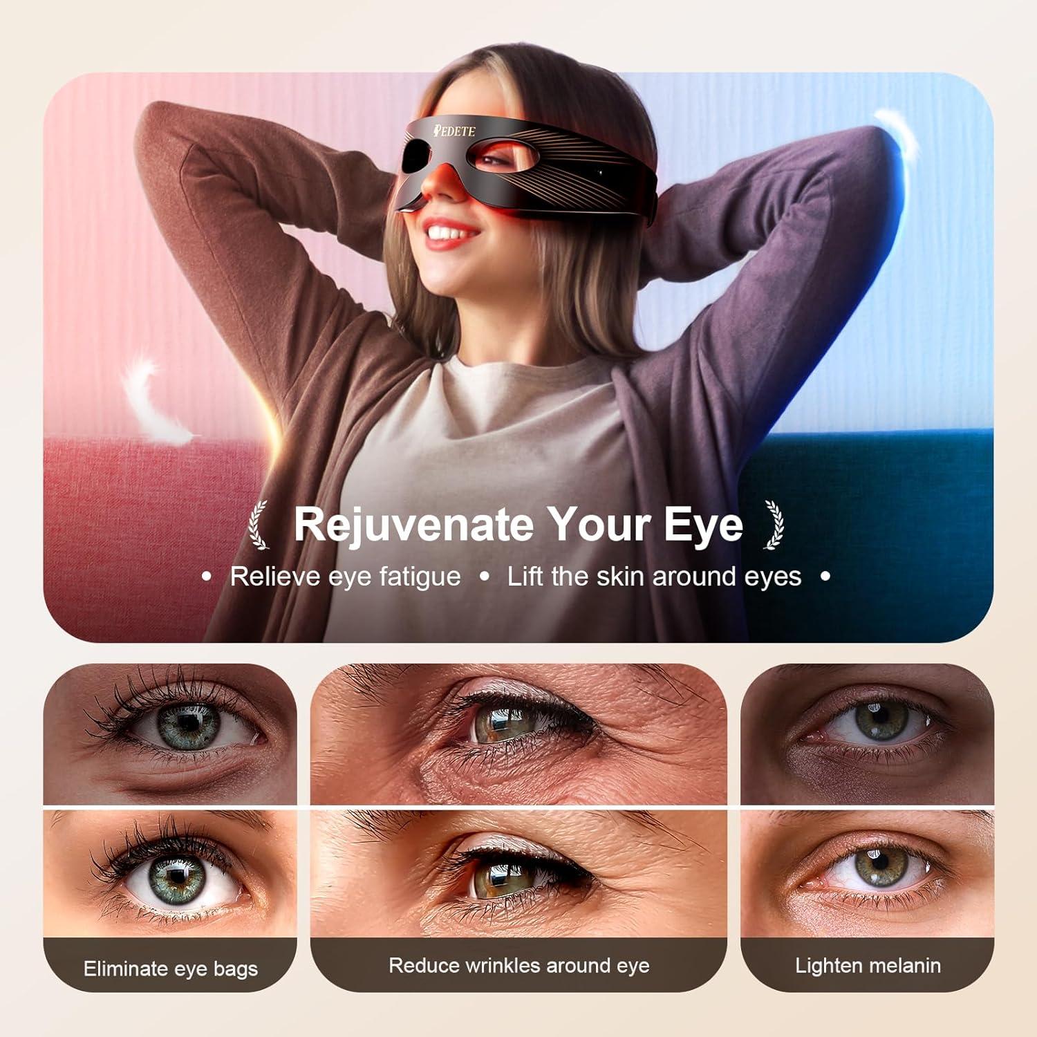 Máscara de Luz Roja para Ojos Pedete 3 Modos 141.75g