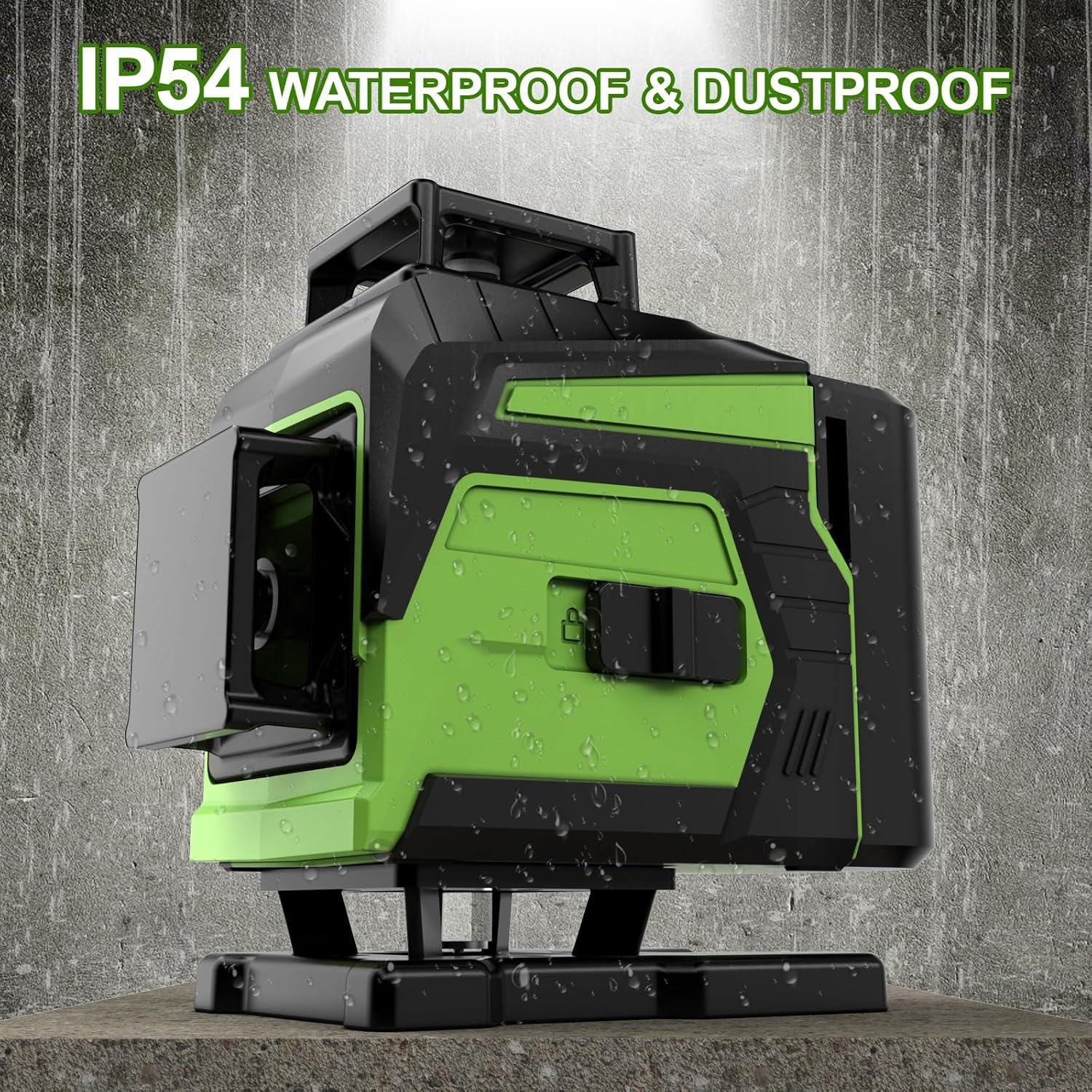 Nivel láser 4x360° ENRIPRT verde auto nivelante con 16 líneas