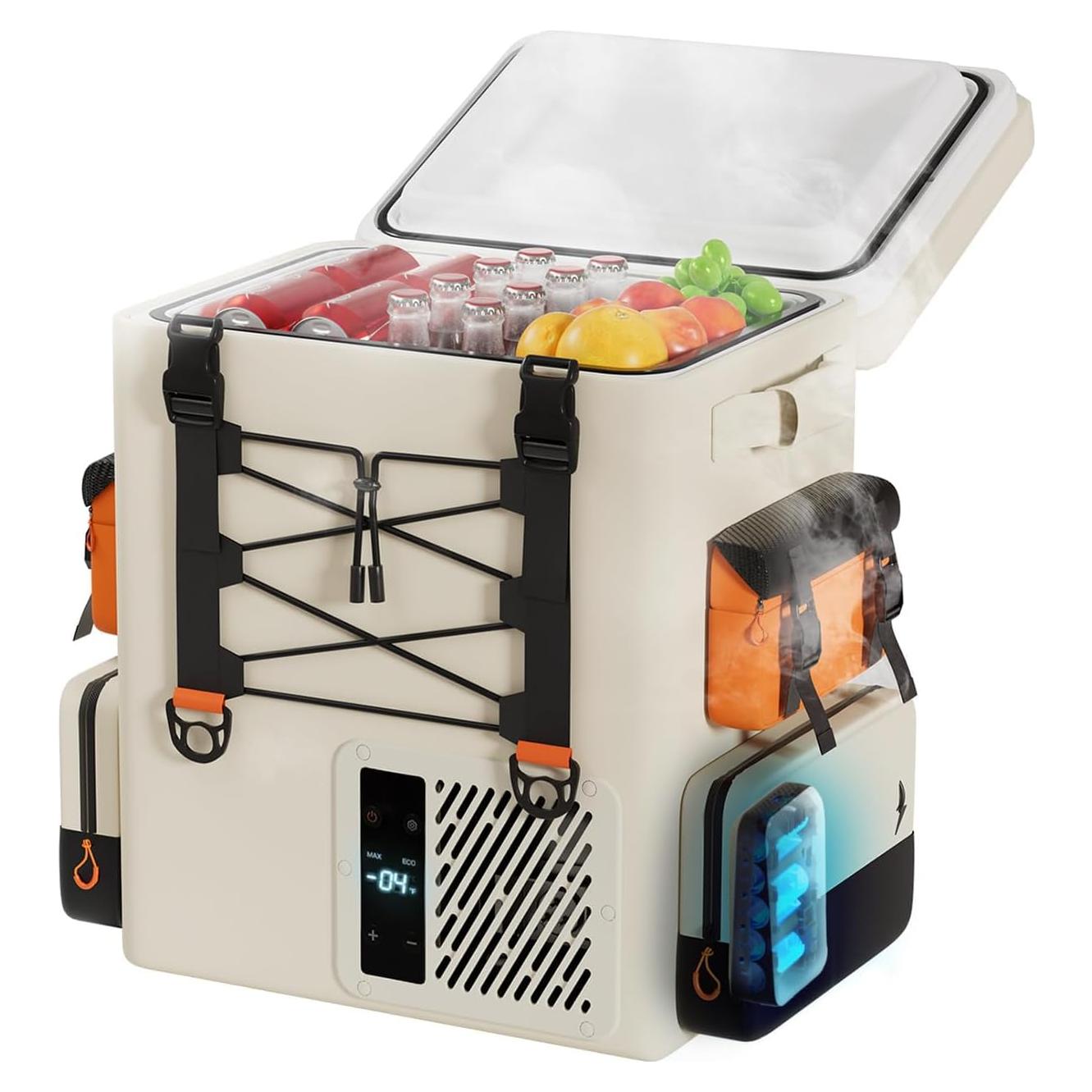 Refrigerador Portátil LiTHELi 20L 12V Beige - Congelador Camping